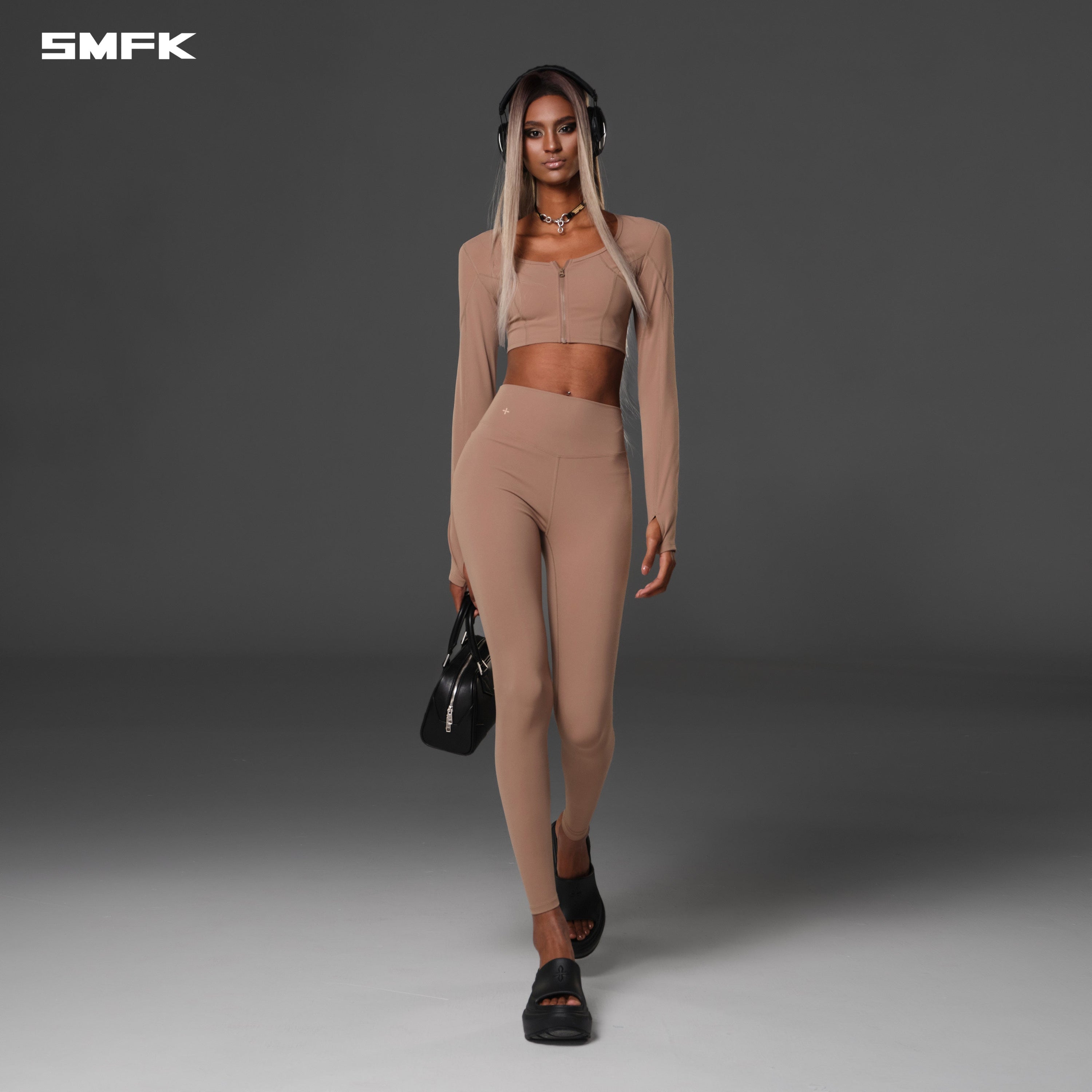 FOCUS GYM SHORT CARDIGAN/Lycra Nylon WILD BROWN