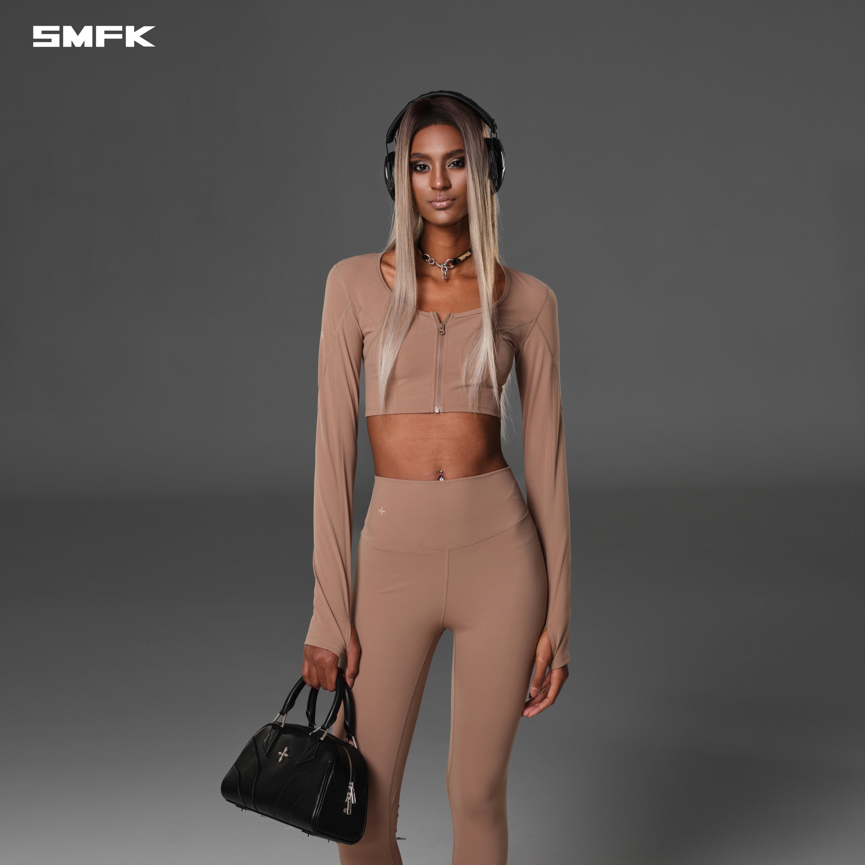 FOCUS GYM SHORT CARDIGAN/Lycra Nylon WILD BROWN