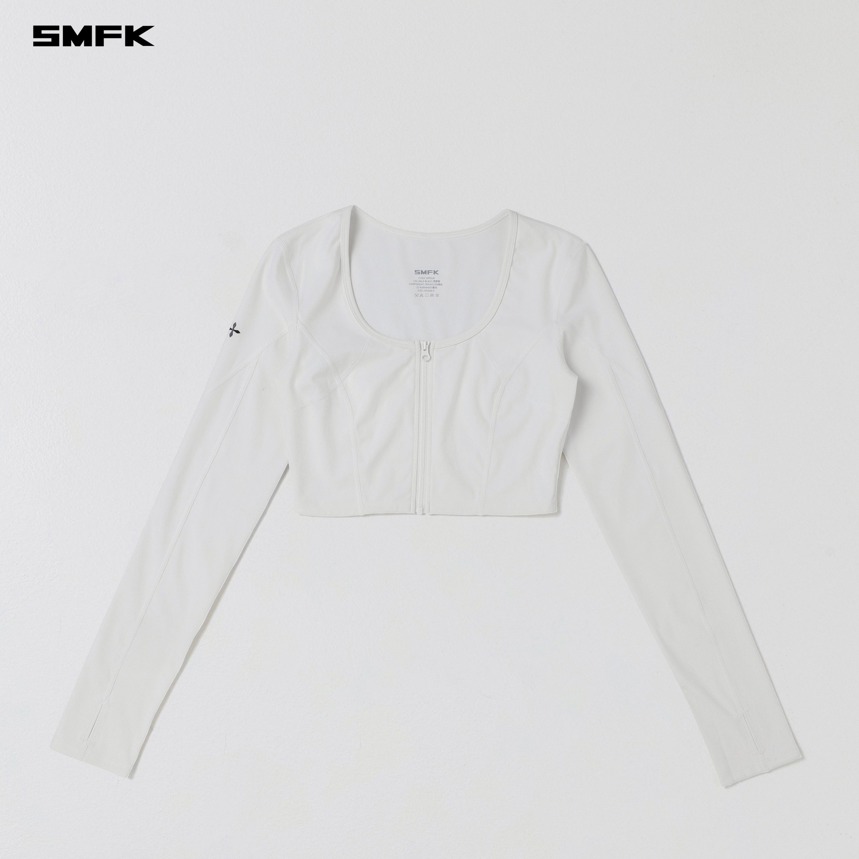 FOCUS GYM SHORT CARDIGAN/Lycra Nylon CLOUD WHITE