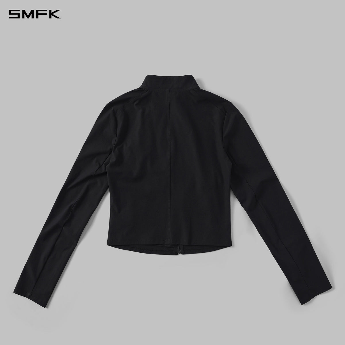 FOCUS OD SLIM ASYMMETRI-ZIP JACKET/66Nylon WILD BLACK