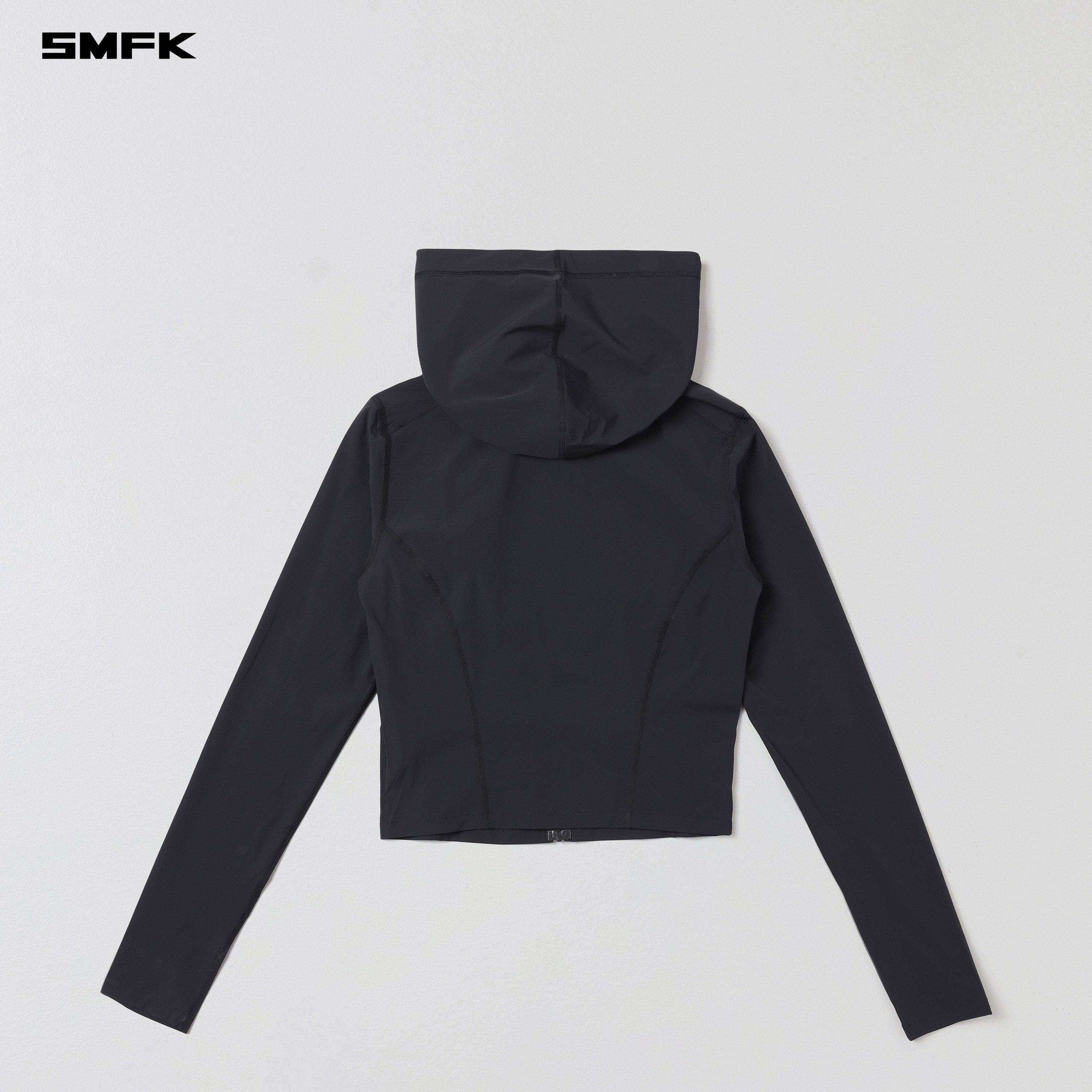 FOCUS OD SLIM HOODIE/E-Nylon WILD BLACK