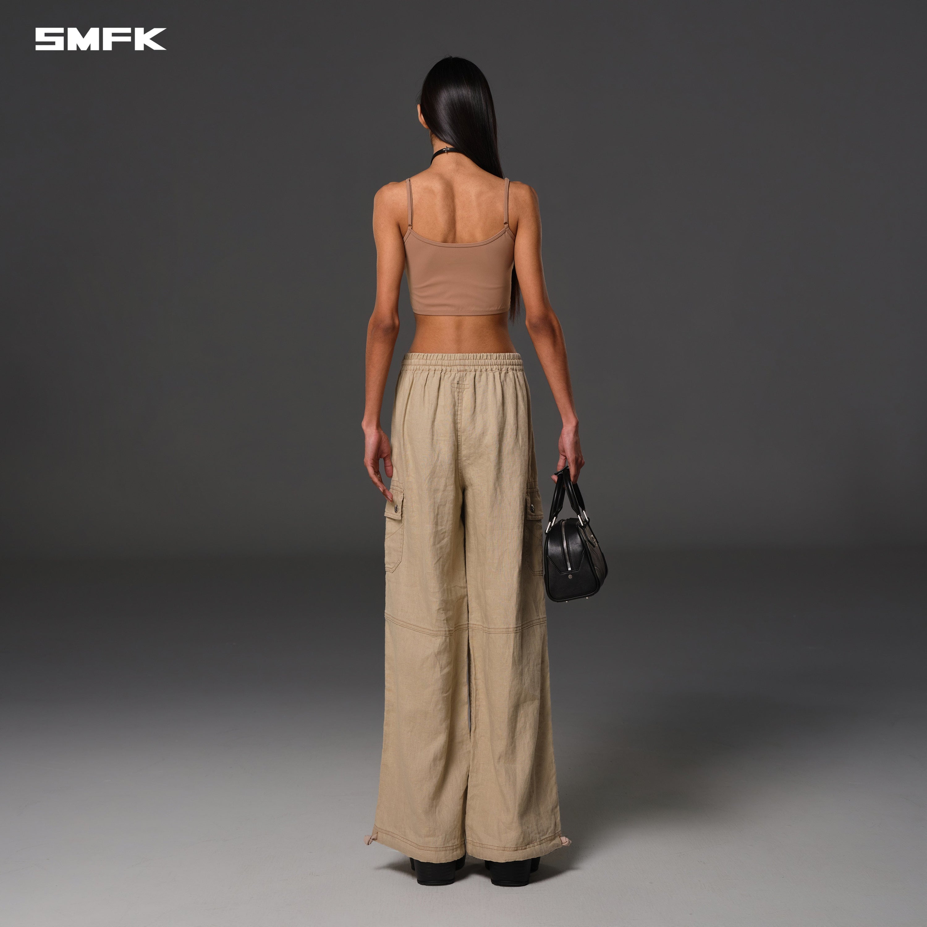 FOCUS GYM SHORT CAMISOLE/Lycra Nylon WILD BROWN