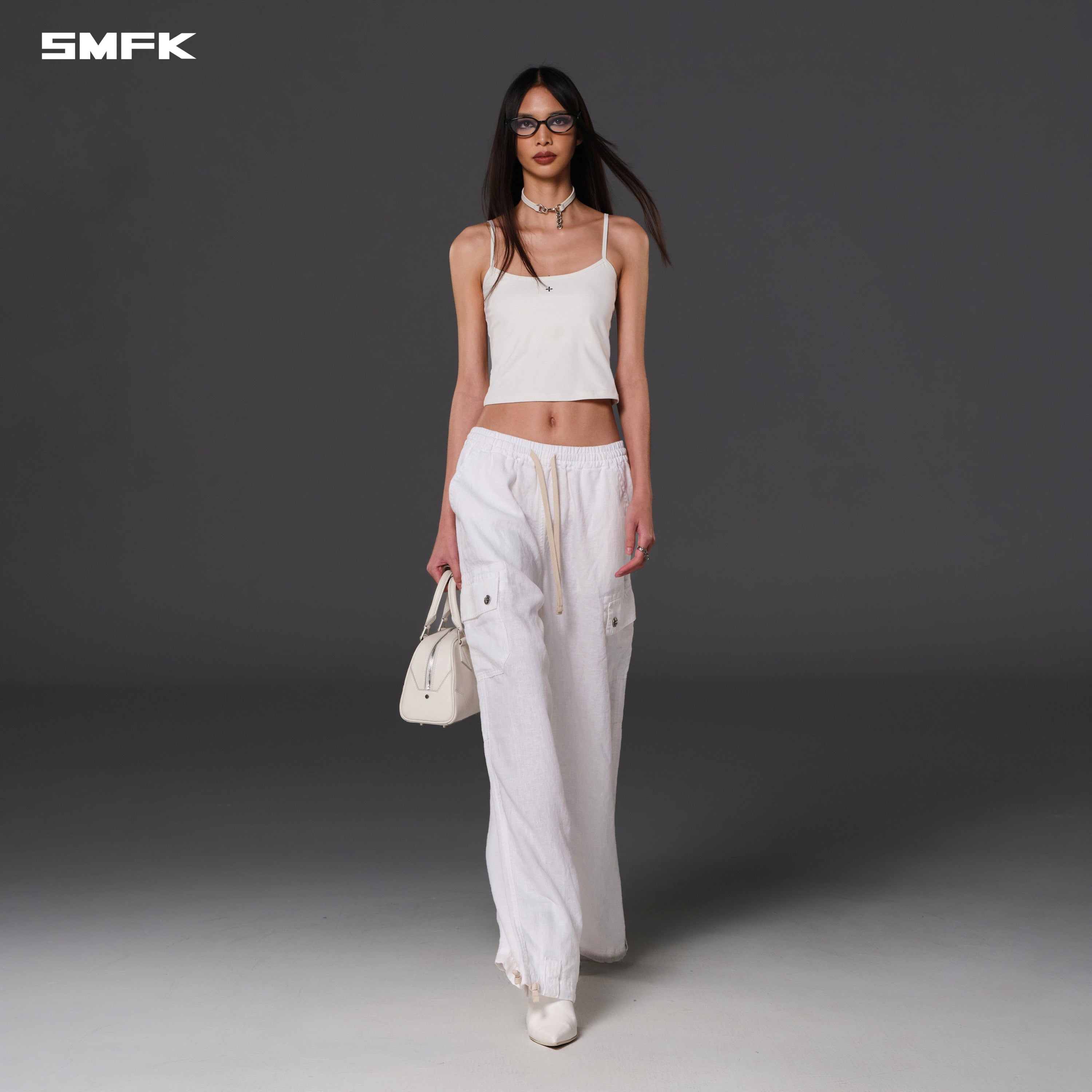 FOCUS GYM CAMISOLE/Lycra Nylon CLOUD WHITE