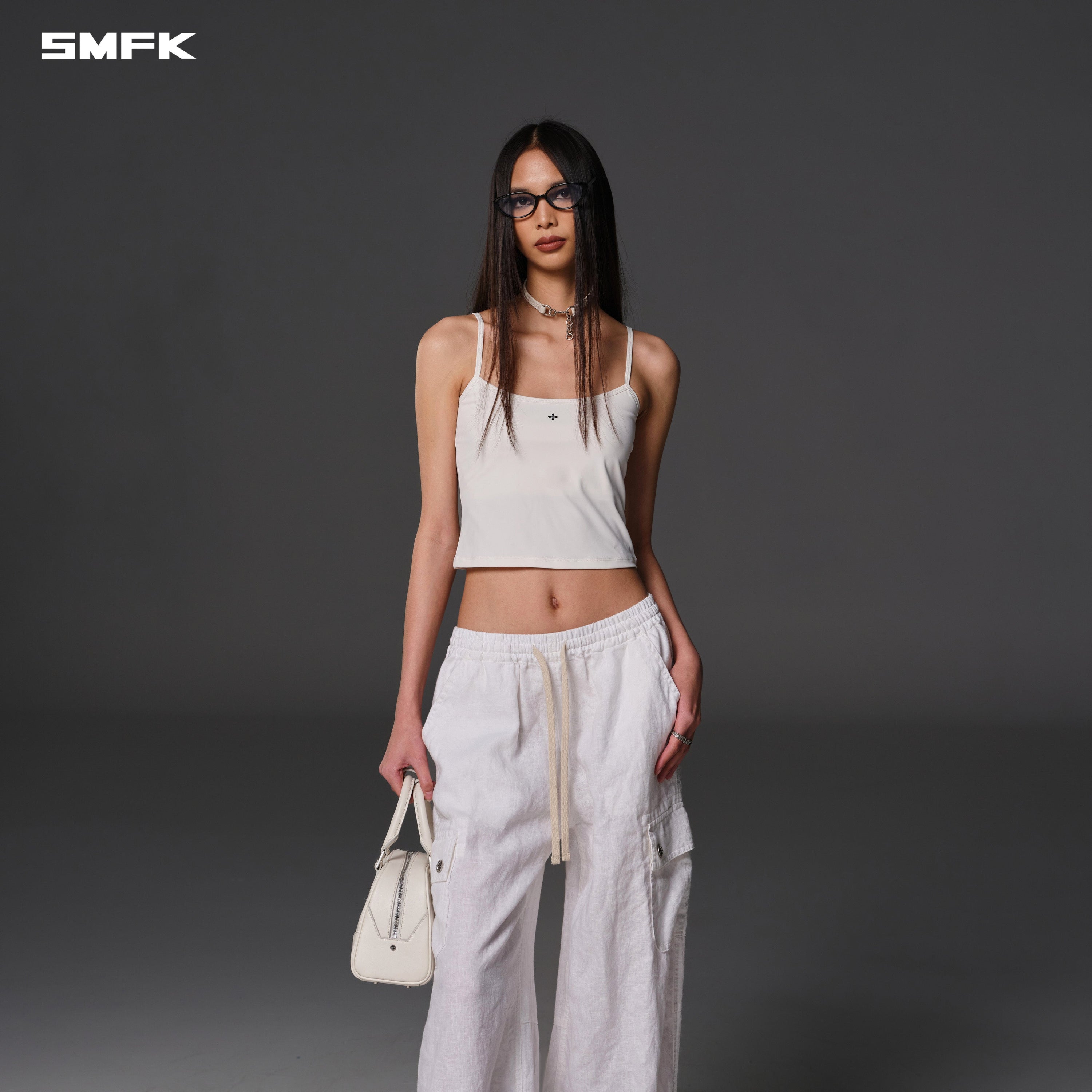 FOCUS GYM CAMISOLE/Lycra Nylon CLOUD WHITE
