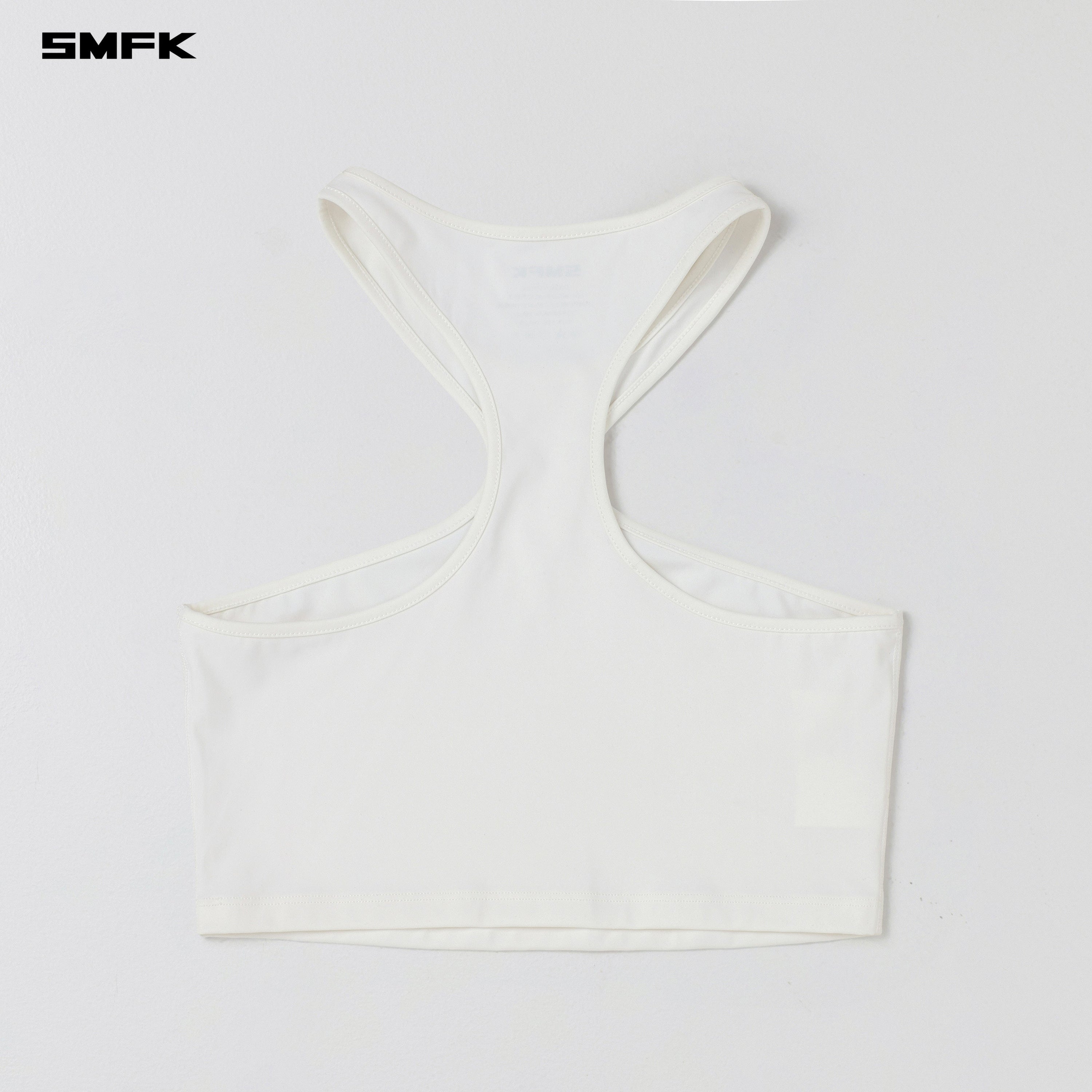 FOCUS GYM X-NECK TANK/Lycra Nylon CLOUD WHITE