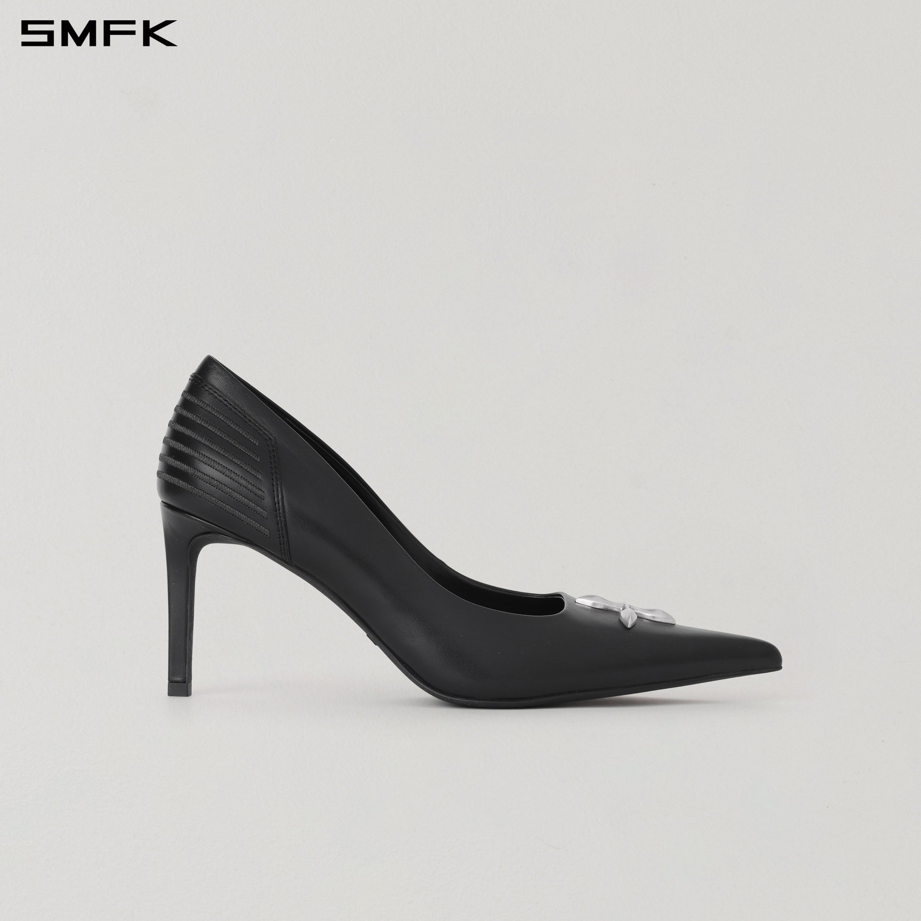 MIRAGE COMPASS HIGH HEELS/LEATHER-8cm WILD BLACK