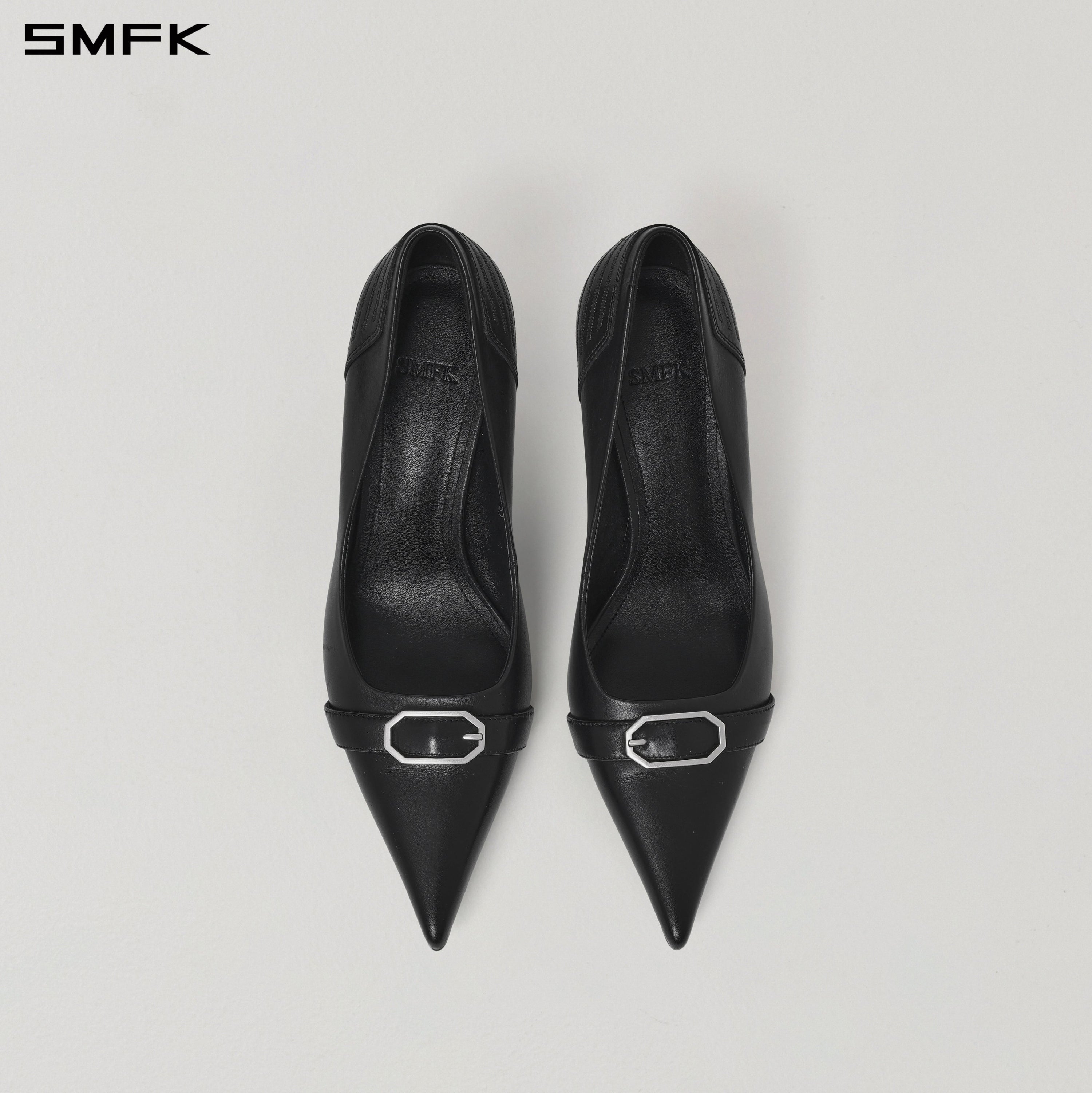 MIRAGE SIREN HIGH HEELS/LEATHER-8cm WILD BLACK