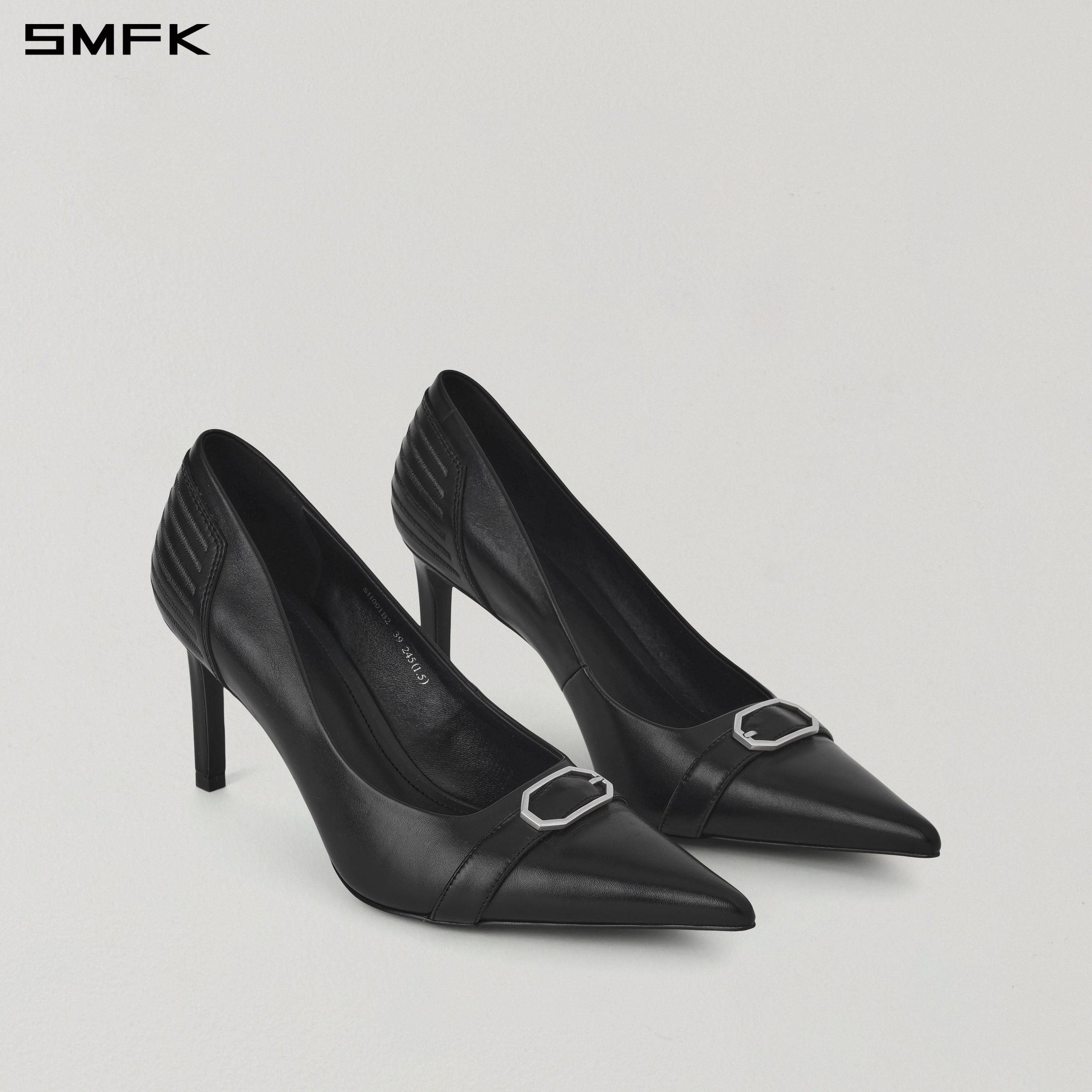 MIRAGE SIREN HIGH HEELS/LEATHER-8cm WILD BLACK