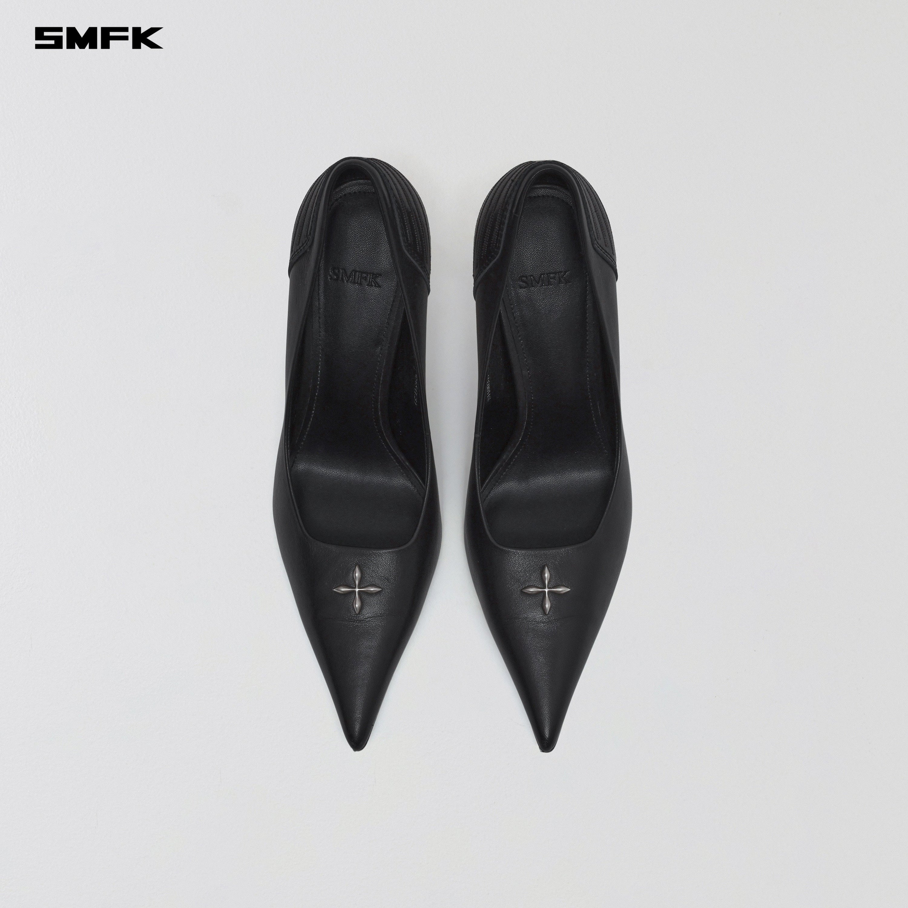 MIRAGE LEATHER HIGH HEELS/10cm WILD BLACK