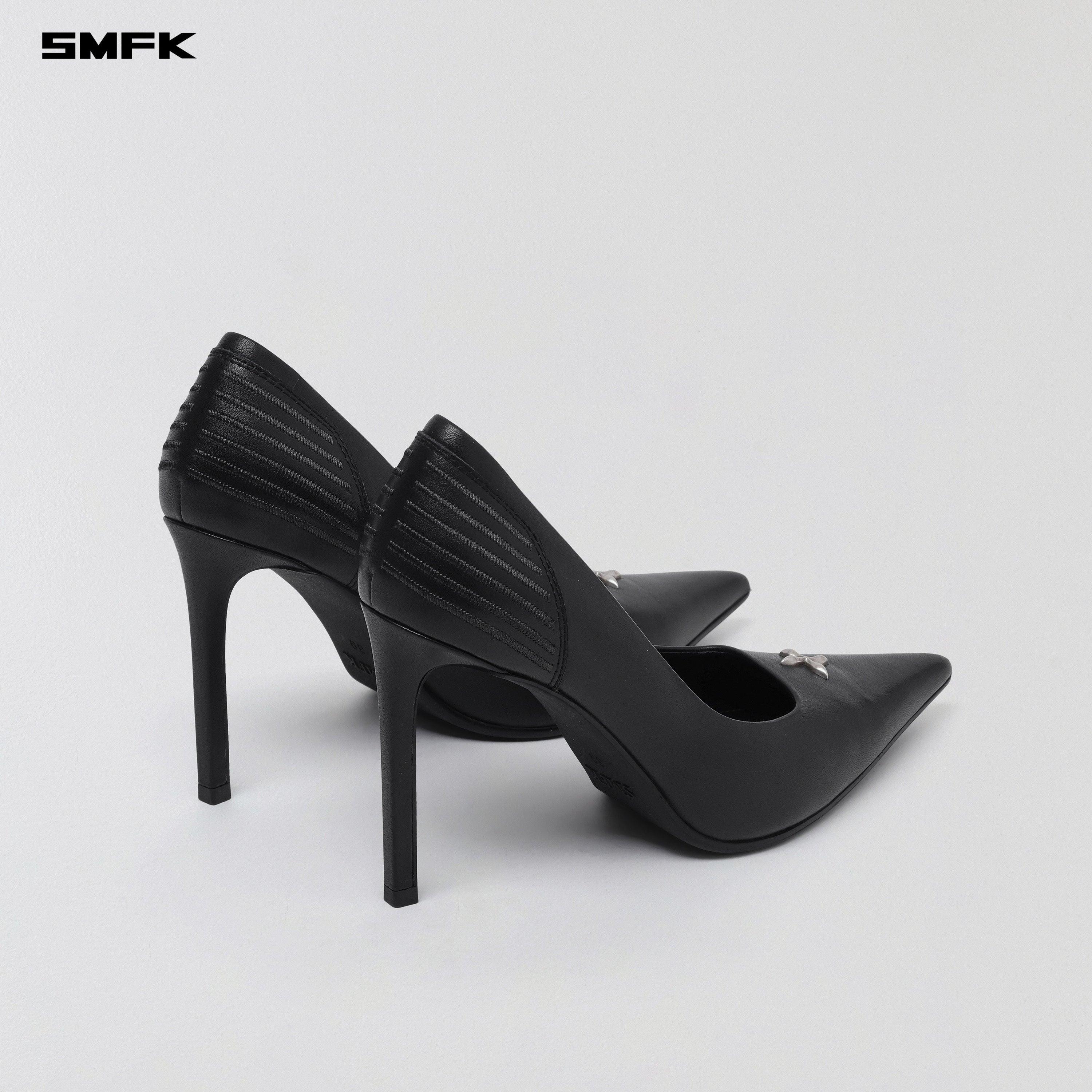 MIRAGE LEATHER HIGH HEELS/10cm WILD BLACK