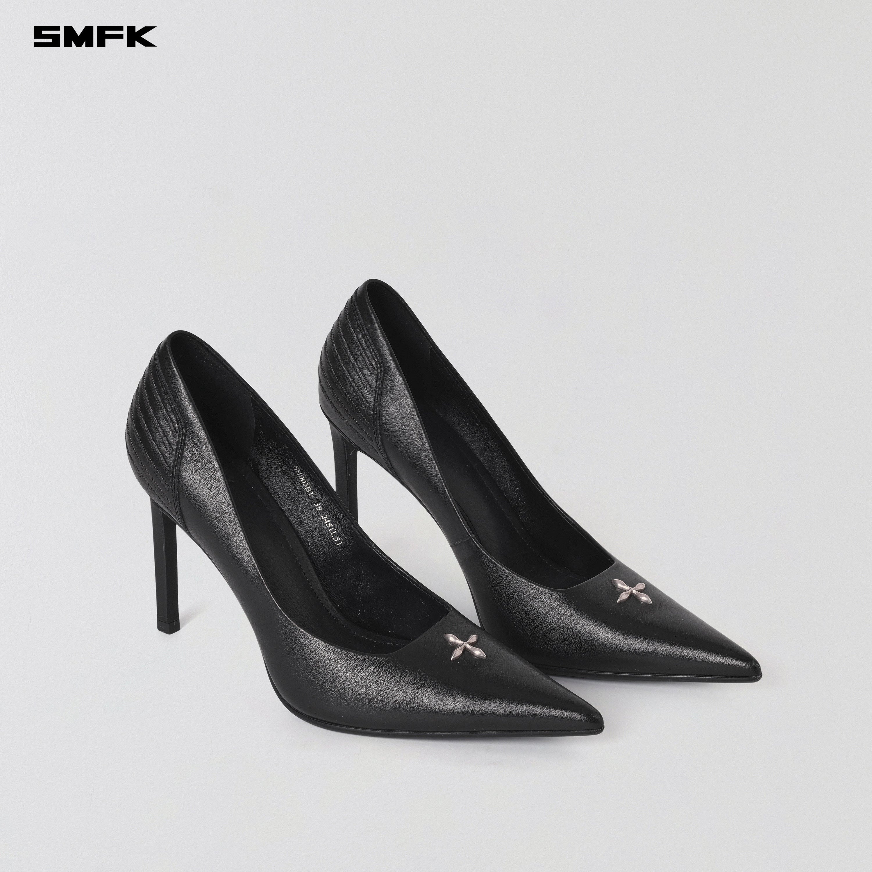 MIRAGE LEATHER HIGH HEELS/10cm WILD BLACK