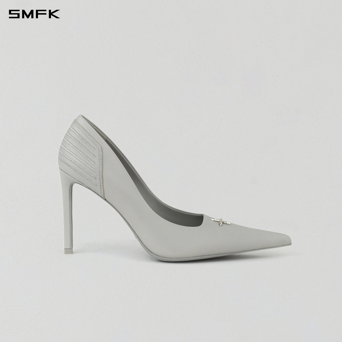 MIRAGE COMPASS HIGH HEELS/LEATHER-10cm GLACIER GREY