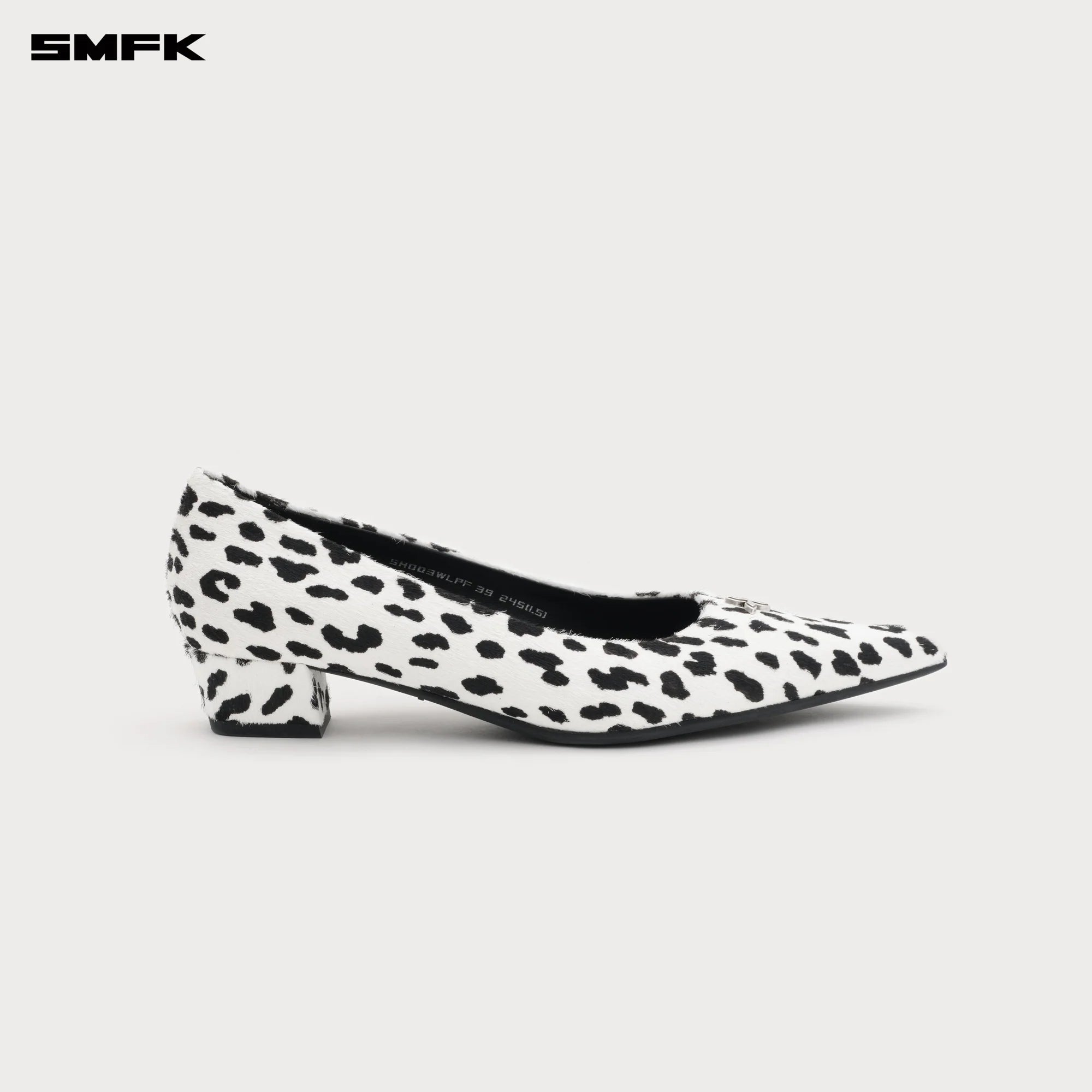COMPASS RIVET CLASSIC FUR HIGH-HEELS IN WHITE