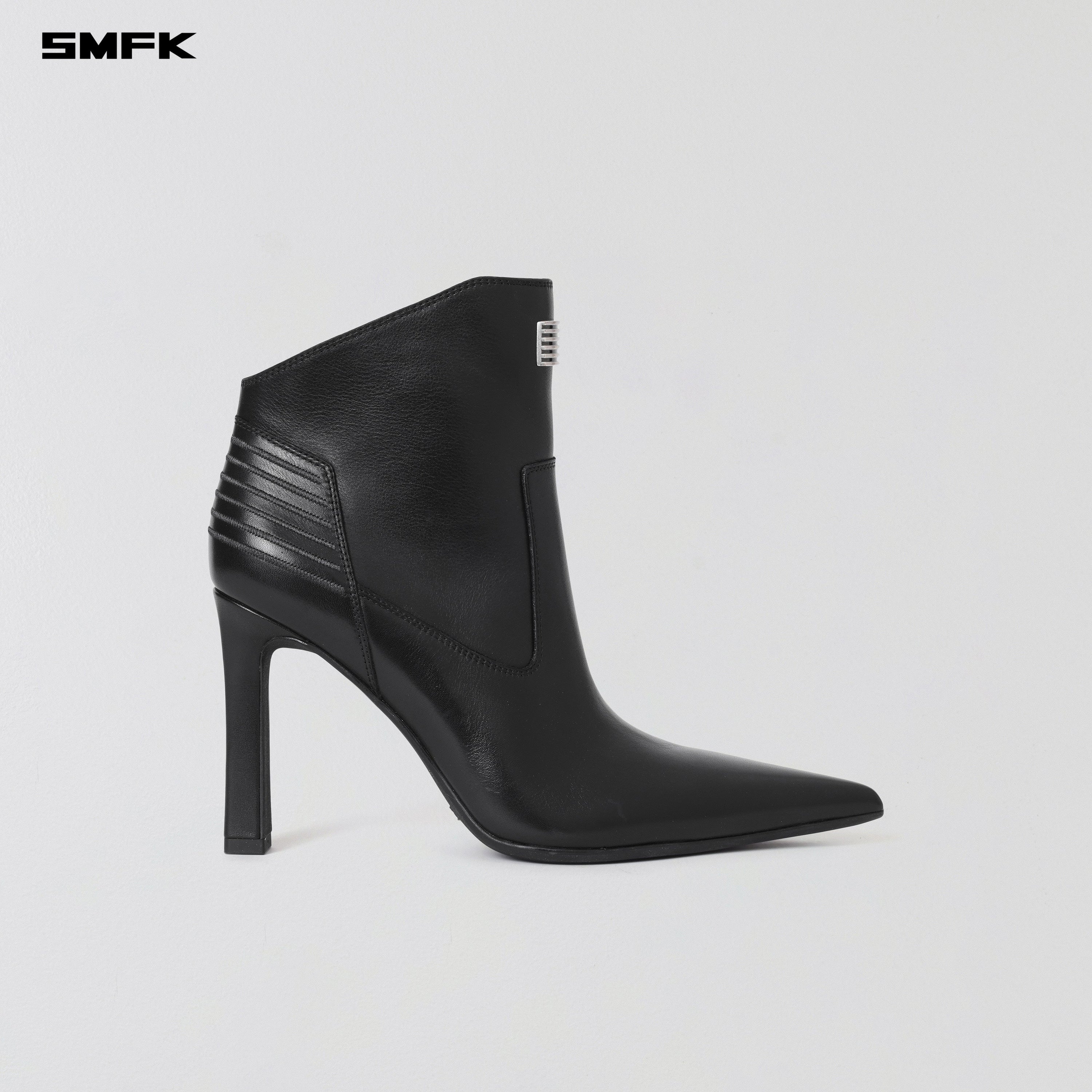 MIRAGE PRISM LEATHER HIGH HEEL BOOTS/10cm WILD BLACK