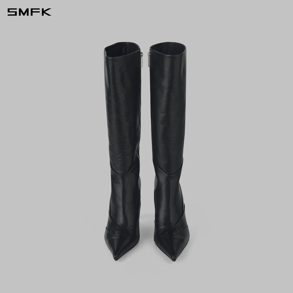MAGIC SPEED HIGH HEEL HIGH LEG BOOTS/LEATHER/W WILD BLACK