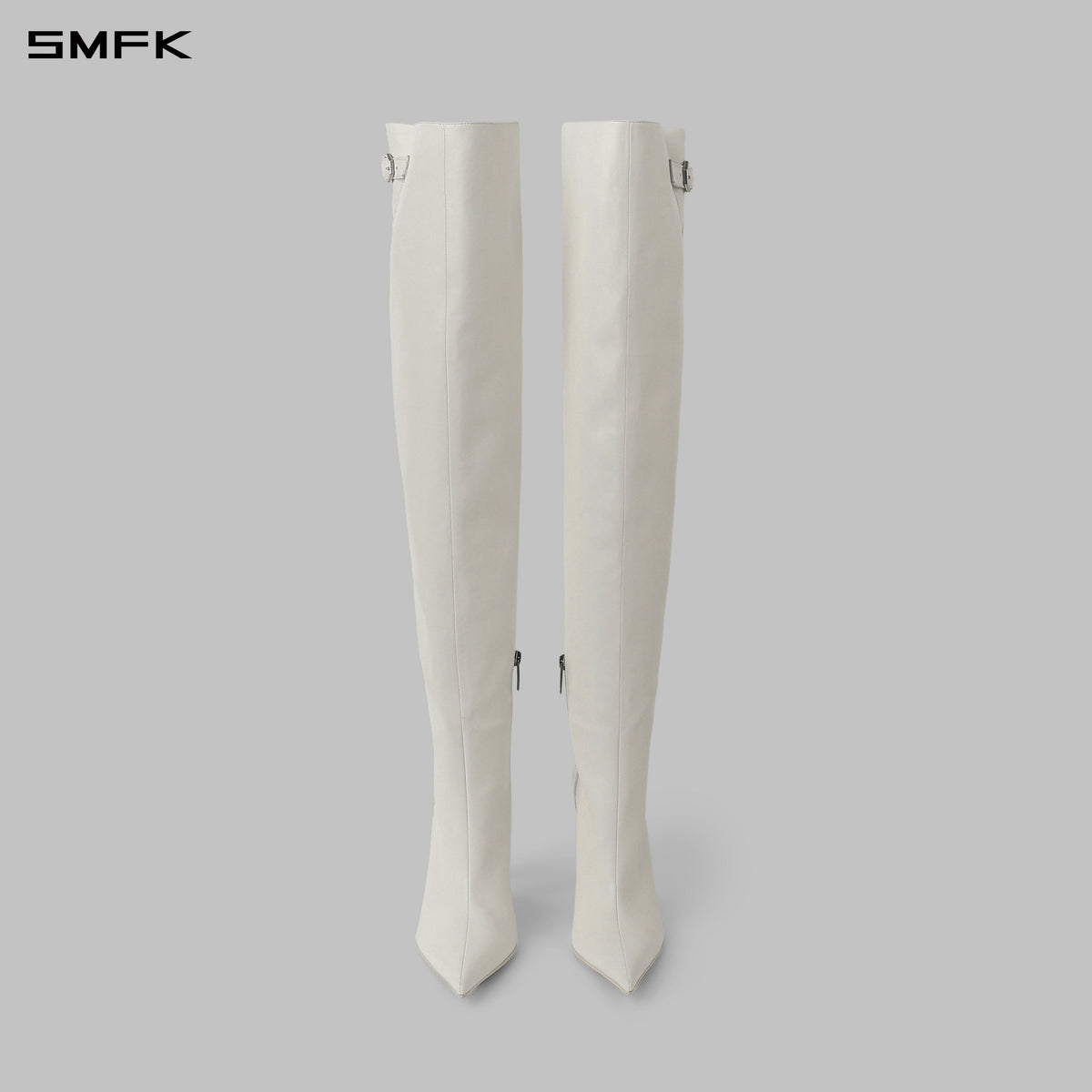 PERMANENT MUSE HIGH HEEL LOOSE BOOTS/10cm/W CLOUD WHITE