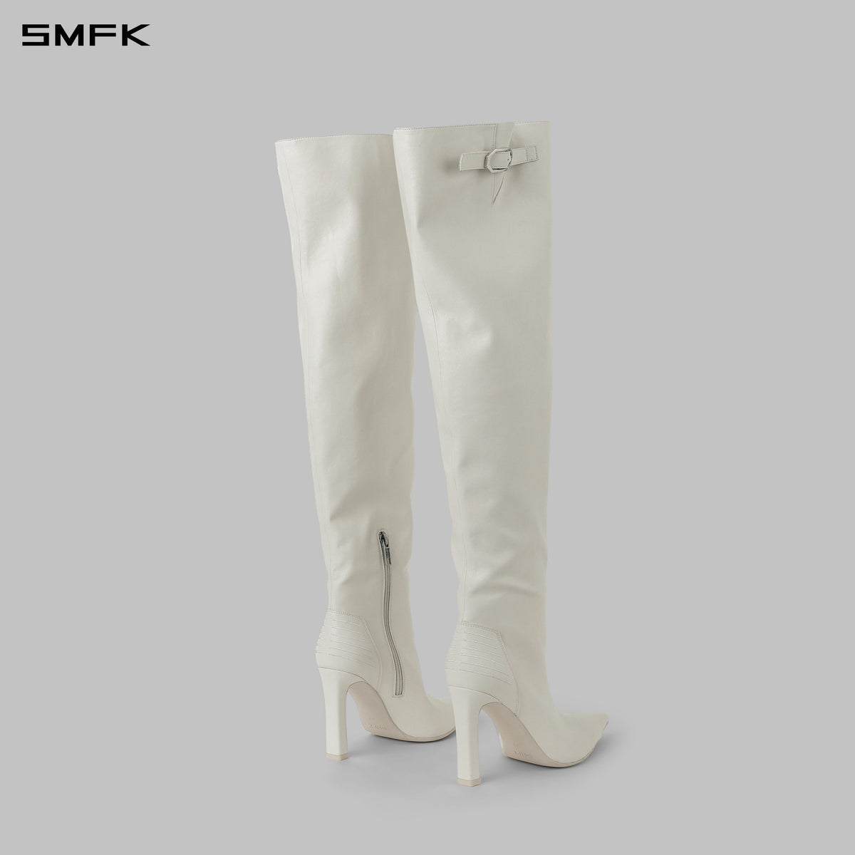 PERMANENT MUSE HIGH HEEL LOOSE BOOTS/10cm/W CLOUD WHITE