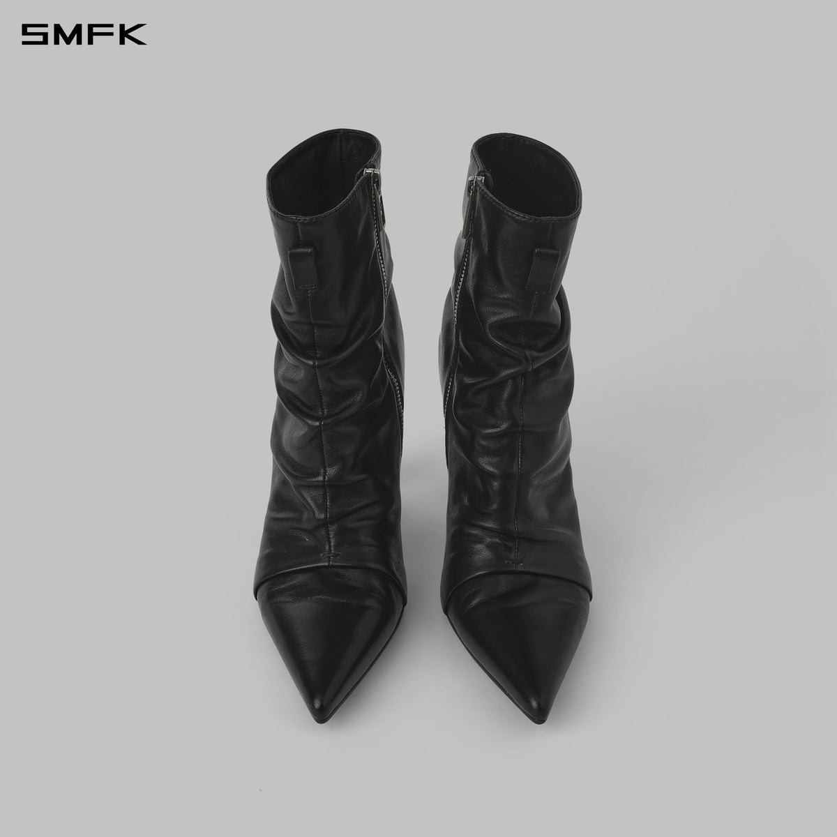 WIZARD MID-TOP HIGH HEEL BOOTS/CALF/W WILD BLACK