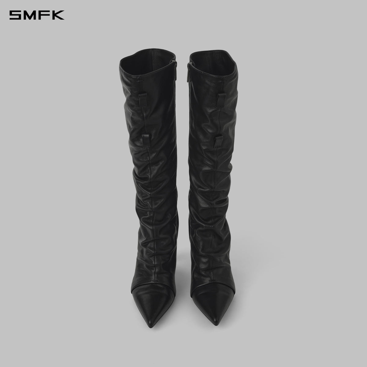 WIZARD TALL HIGH-HEELED BOOTS/CALF/W WILD BLACK