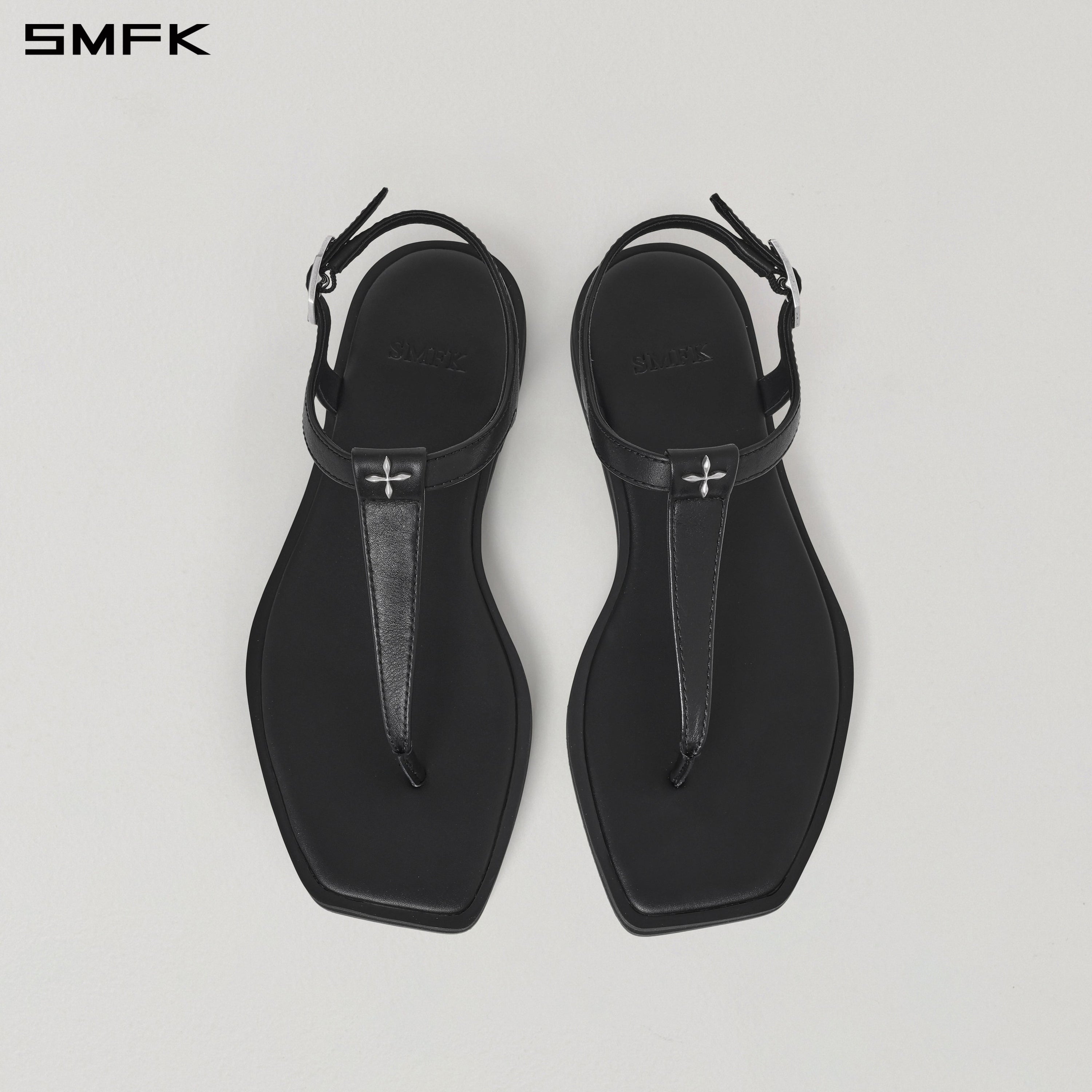 MIRAGE PRISM CLASSICAL LEATHER SANDAL/CALF WILD BLACK