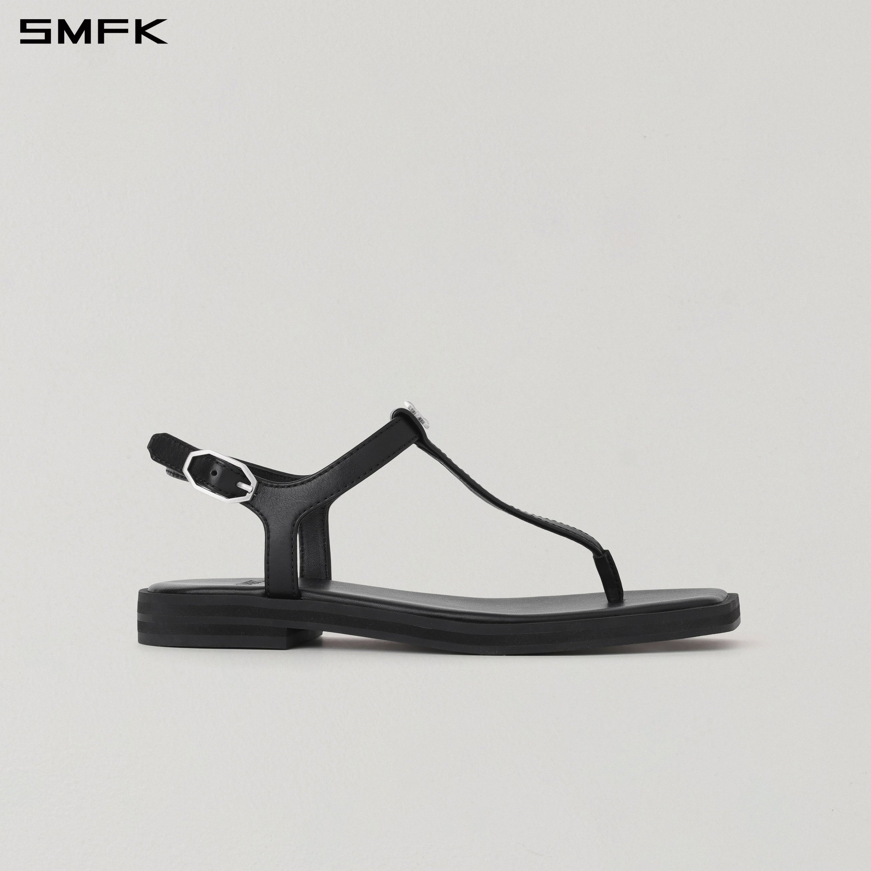MIRAGE PRISM CLASSICAL LEATHER SANDAL/CALF WILD BLACK