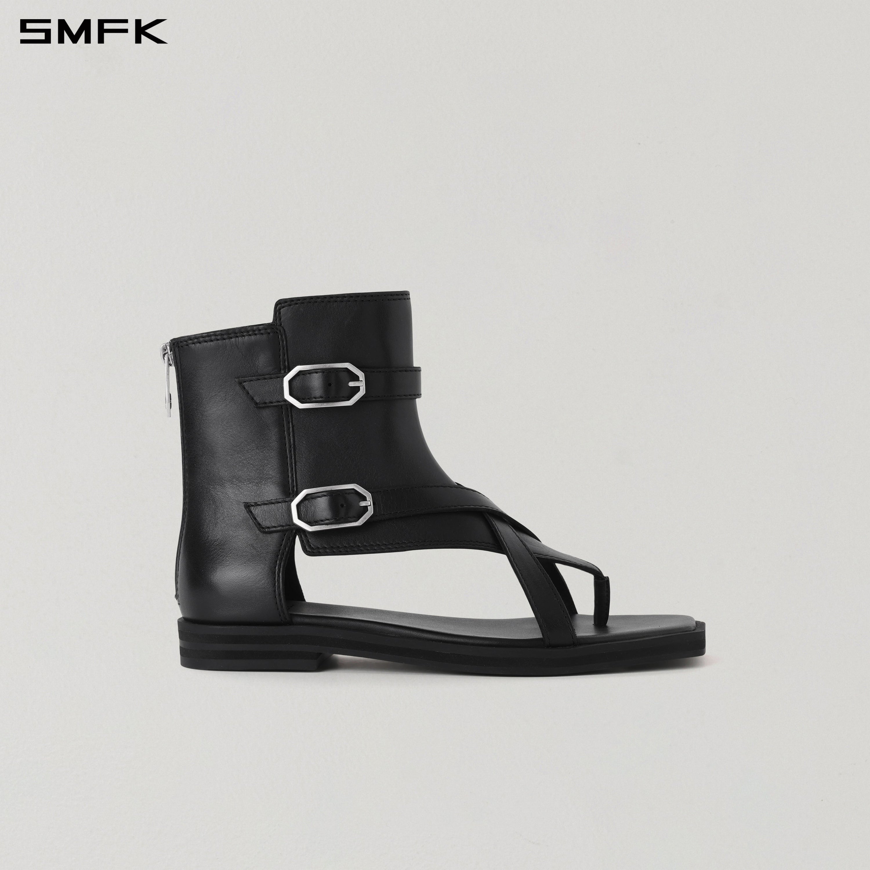 MIRAGE PRISM LEATHER SANDAL/CALF WILD BLACK