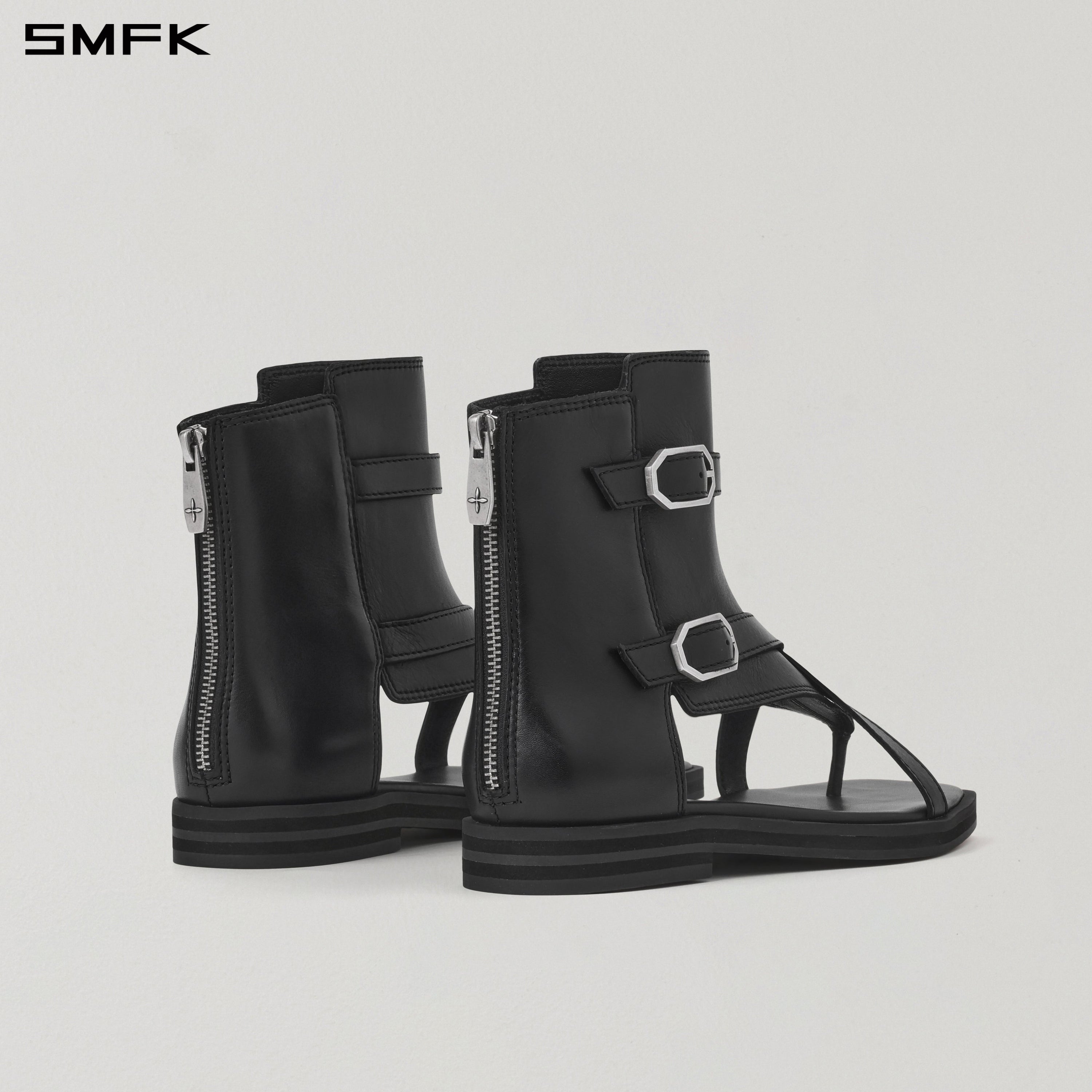 MIRAGE PRISM LEATHER SANDAL/CALF WILD BLACK
