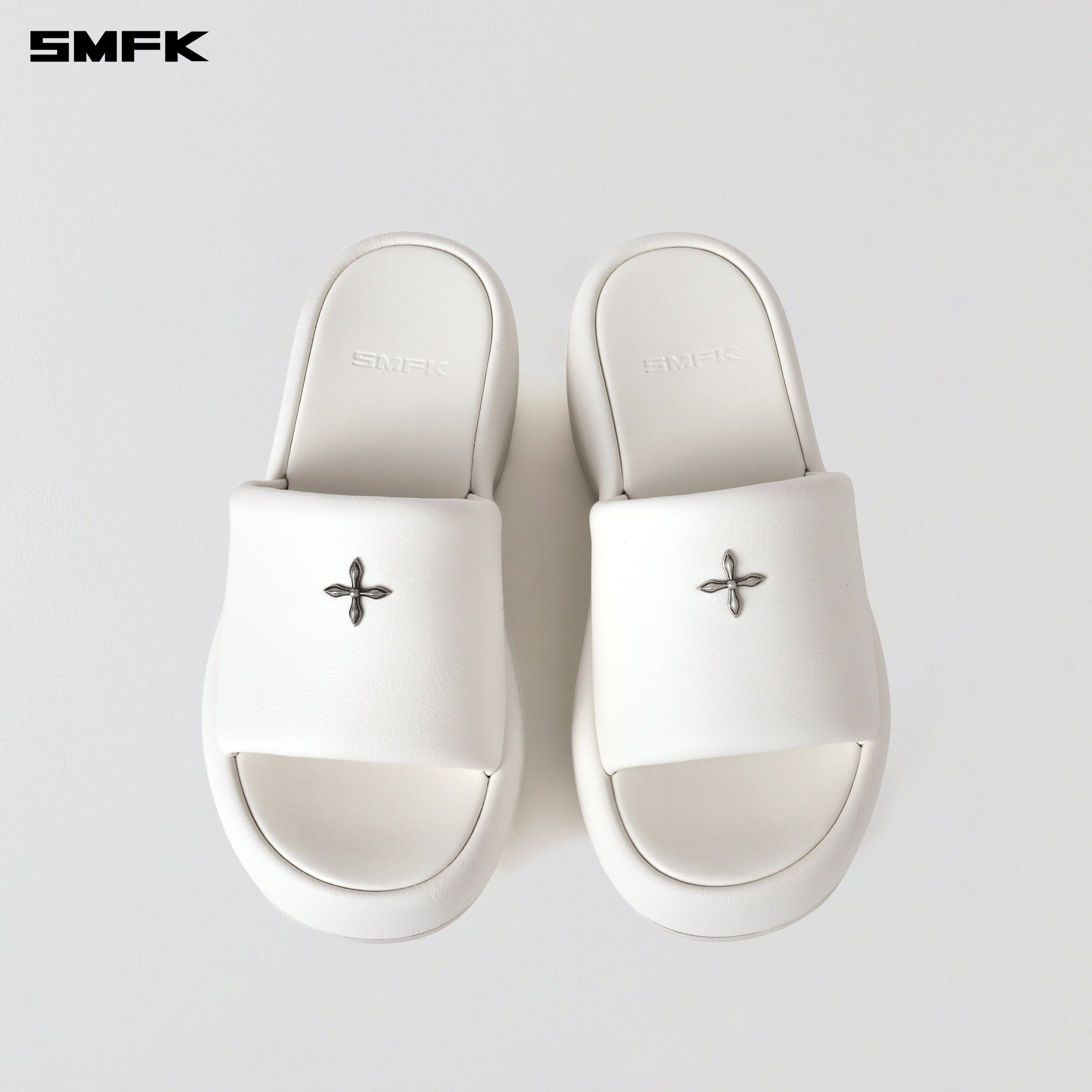 COMPASS STABLE HIGH LEATHER SLIPPER CLOUD WHITE