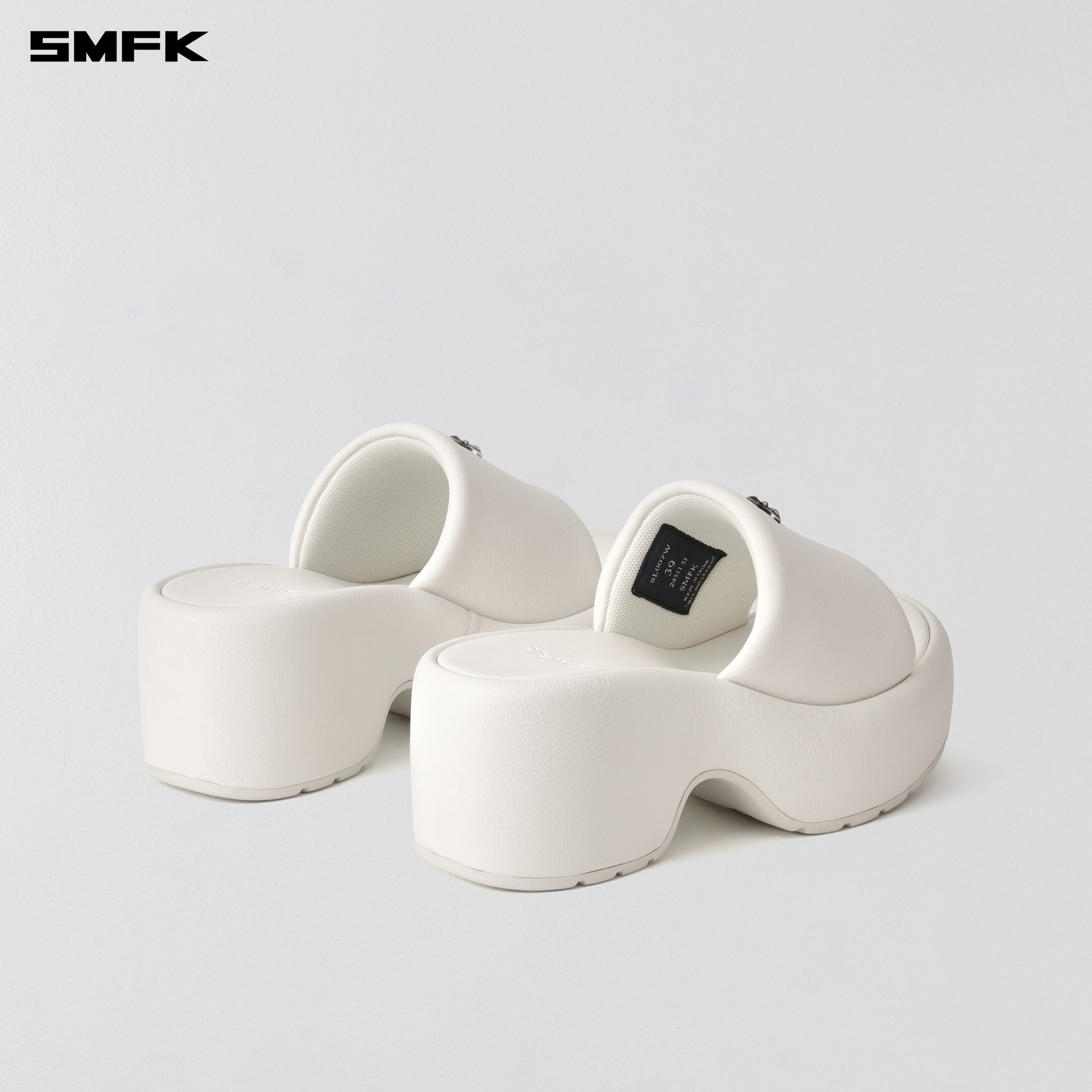 COMPASS STABLE HIGH LEATHER SLIPPER CLOUD WHITE