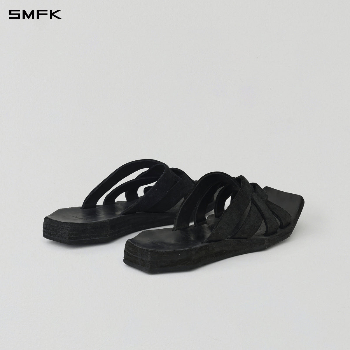 PRISM CLASSIC HANDCRAFTED LEATHER SLIDES/HORSEHIDE/W WILD BLACK