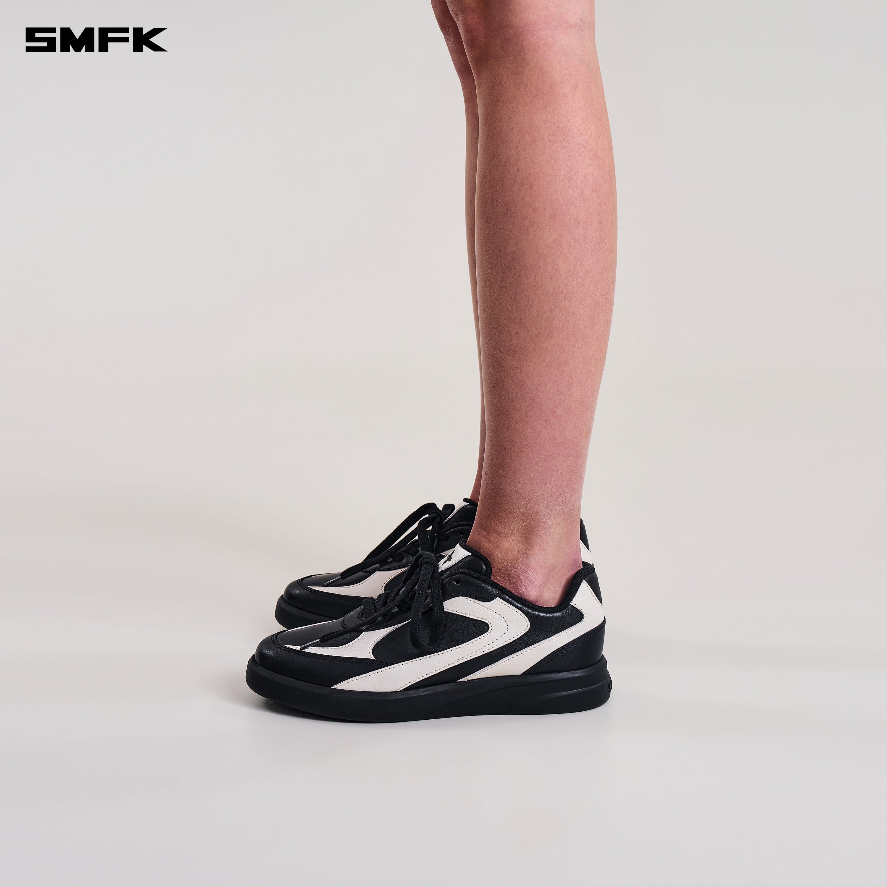 MIRAGE-W LEATHER MULTI SNEAKER BLACK WHITE