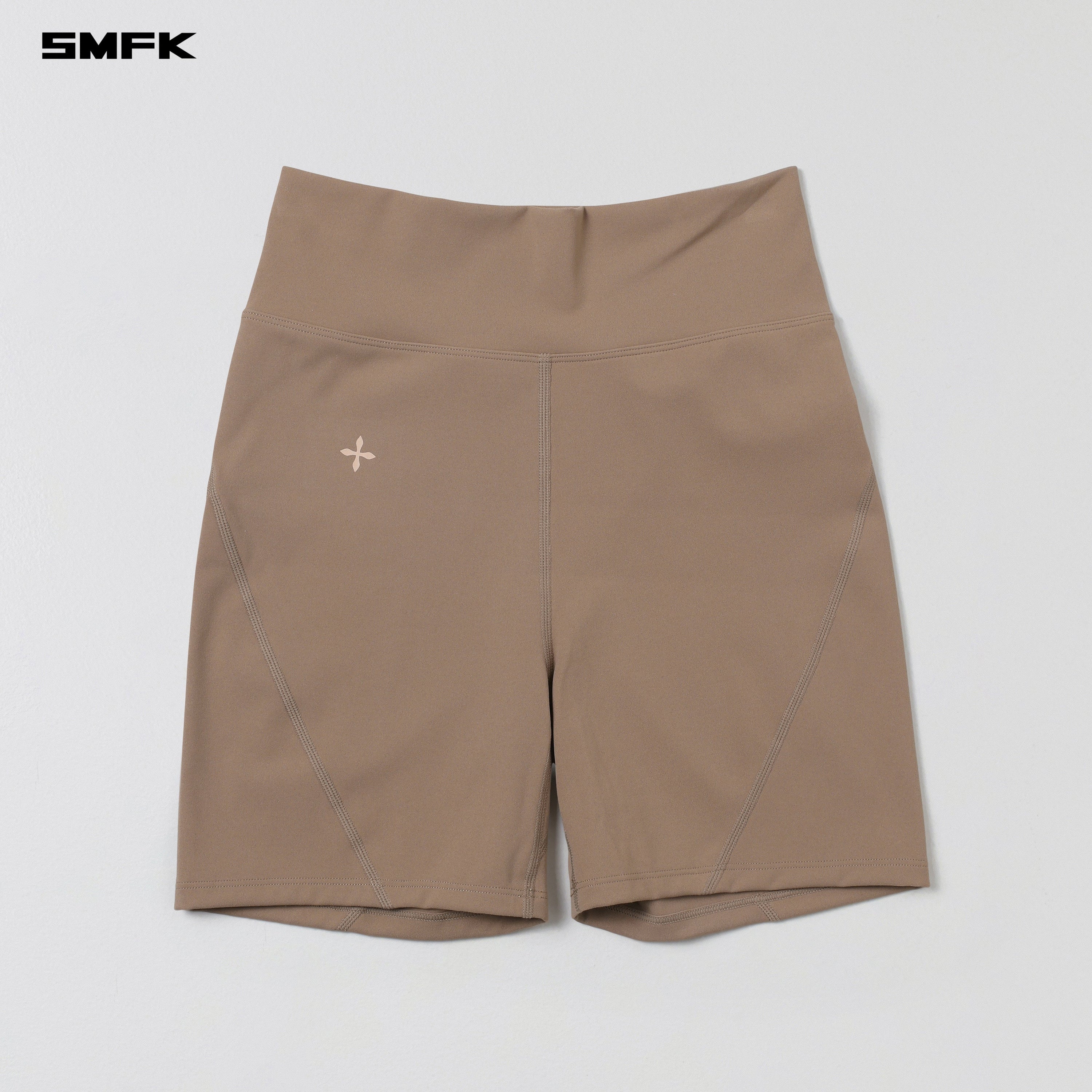 FOCUS GYM HIGH WAIST SHORTS/Lycra Nylon WILD BROWN