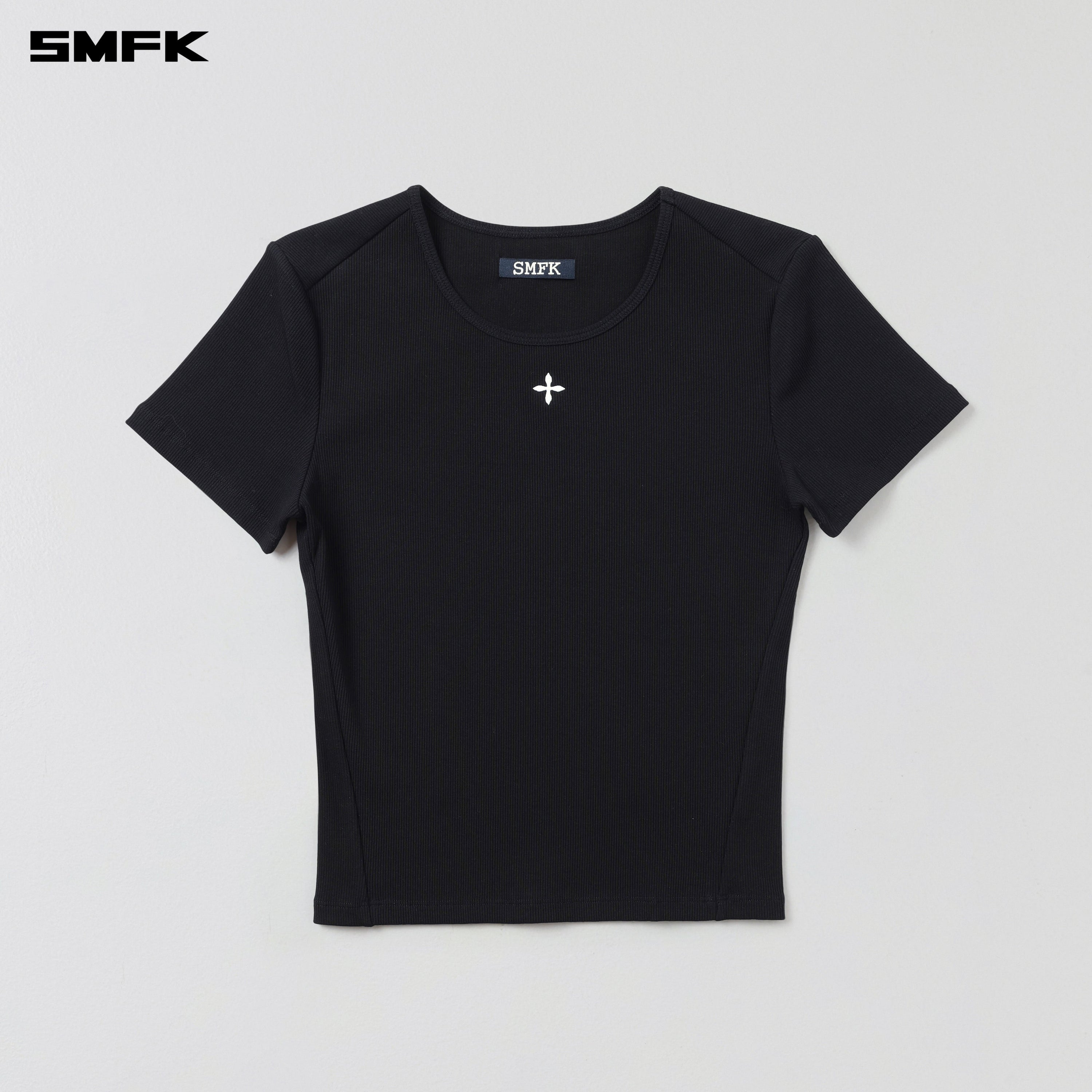 POISE SPORTS LINES TEE / COTTON WILD BLACK