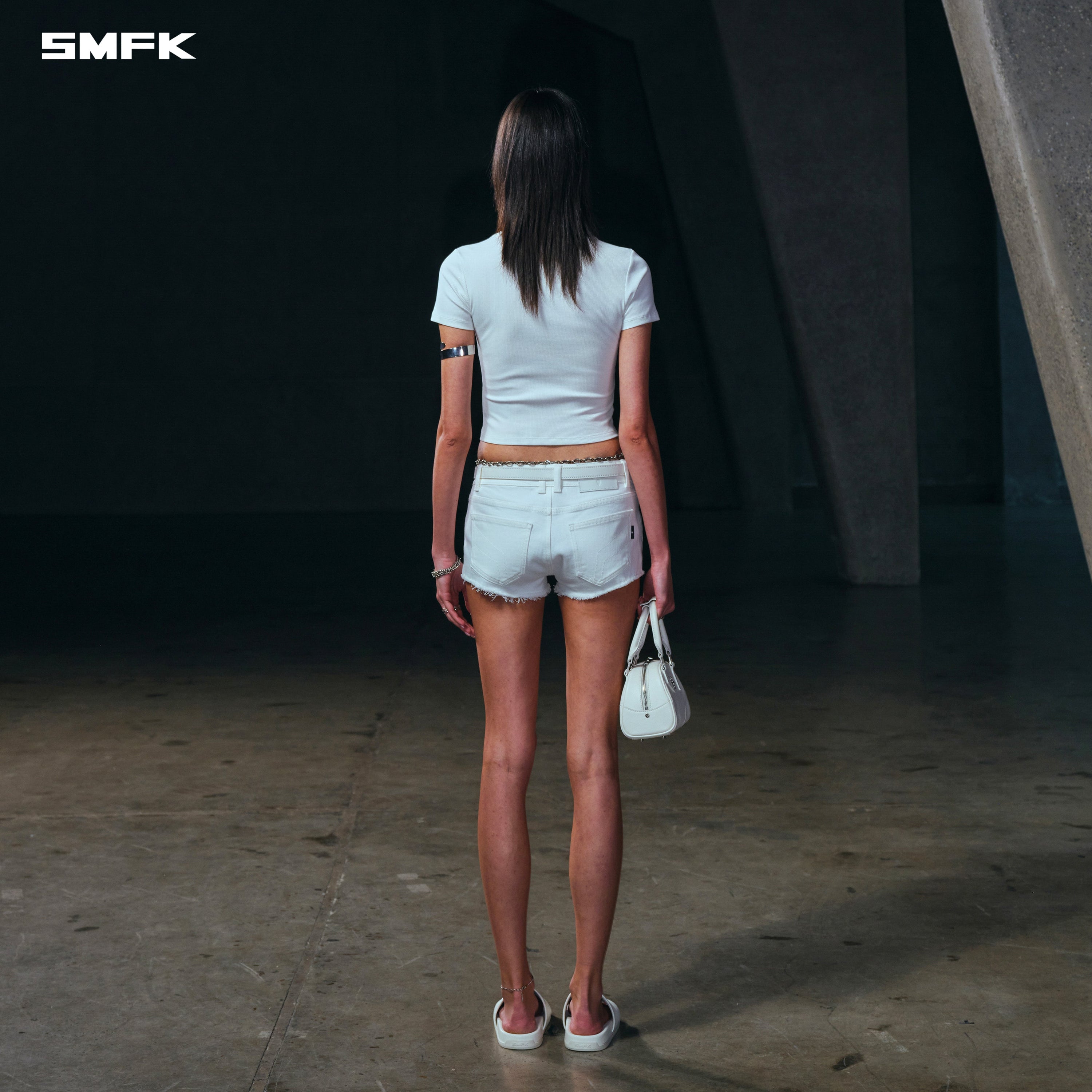 POISE SPORTS SLIM LINES TEE / COTTON CLOUD WHITE