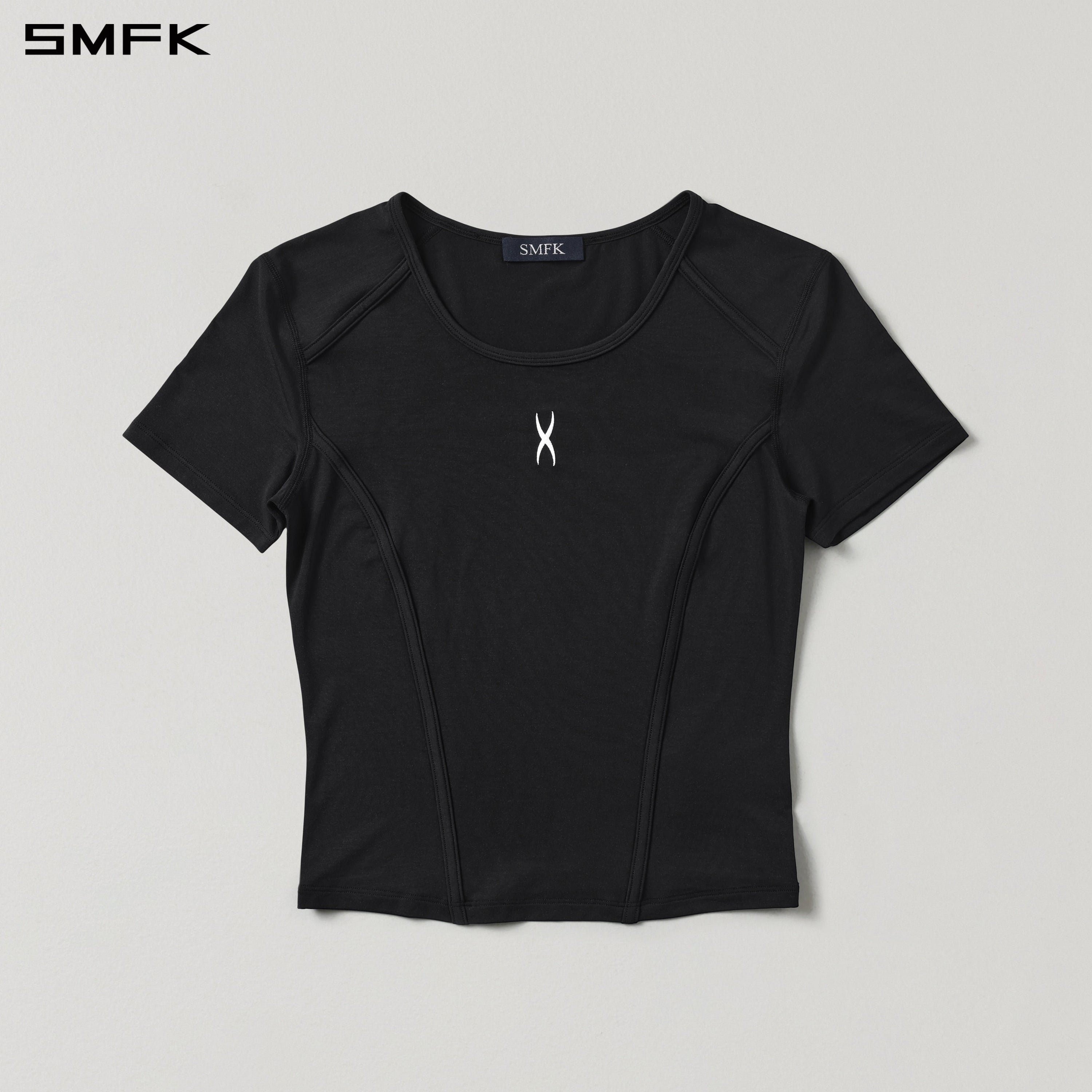 MIRAGE SIREN MEDITATE SPORTS TEE/LENZING MODAL+SILK WILD BLACK