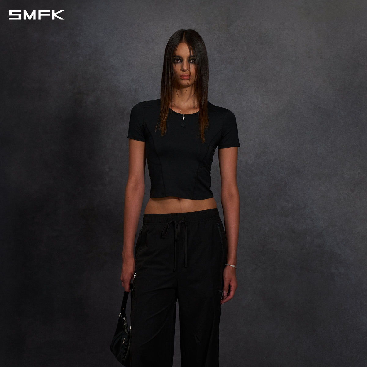 MIRAGE SIREN MEDITATE SPORTS TEE/LENZING TENCEL+MODAL WILD BLACK