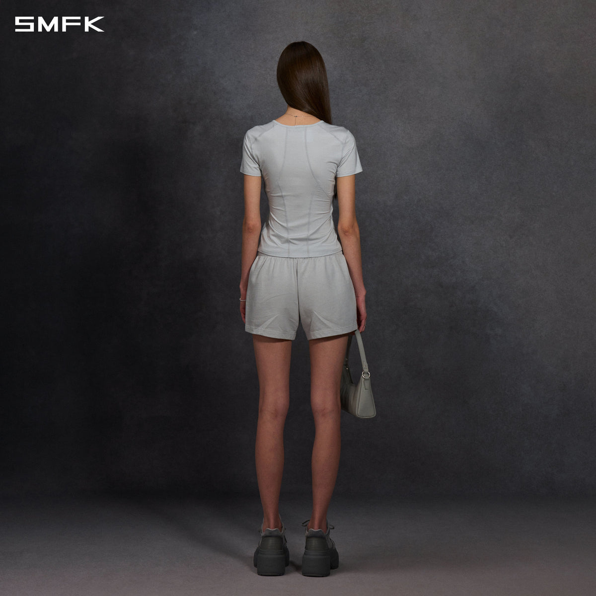 MIRAGE SIREN MEDITATE SPORTS LONG TEE/LENZING TENCEL+MODAL GLACIER GREY