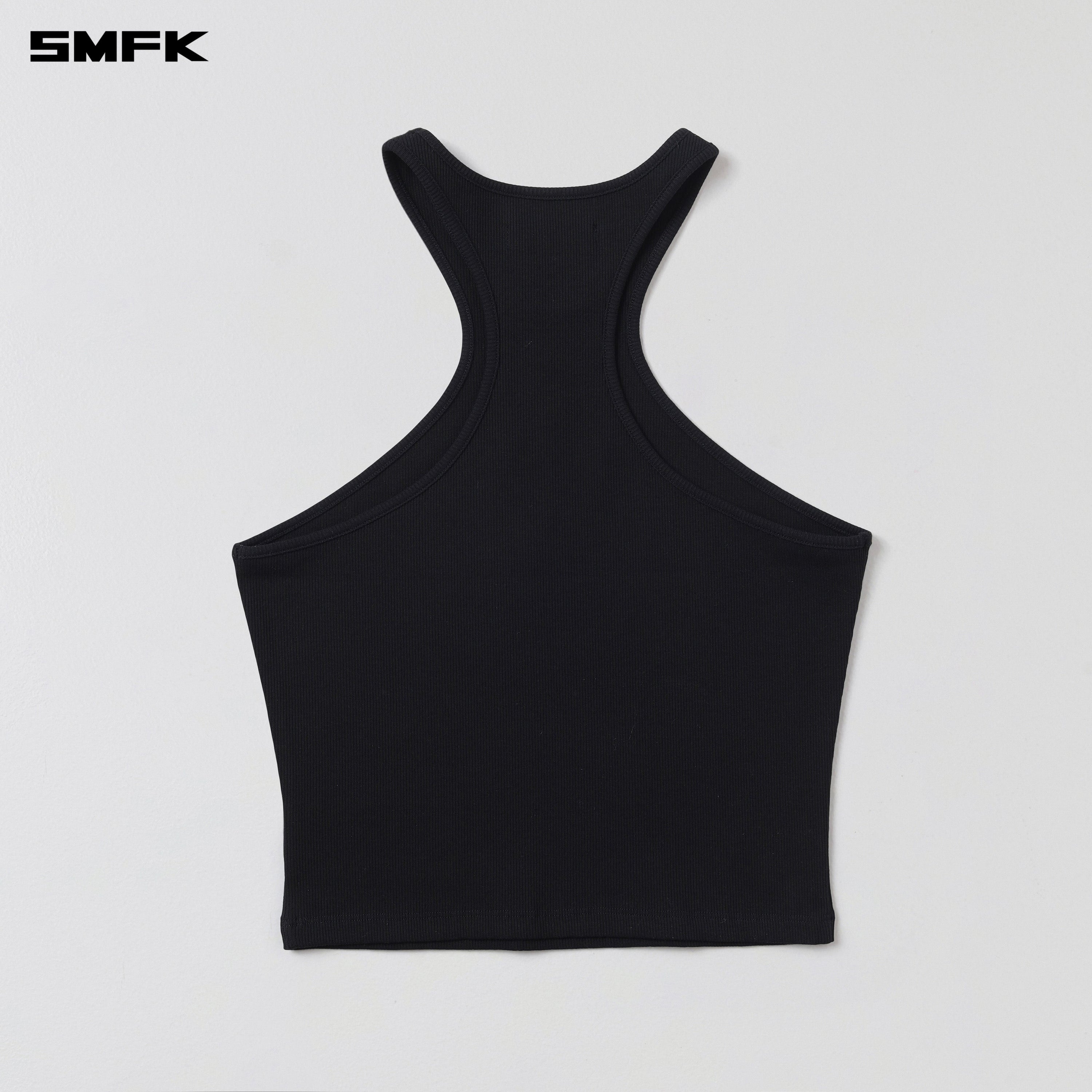 POISE X-NECK TANK / COTTON WILD BLACK