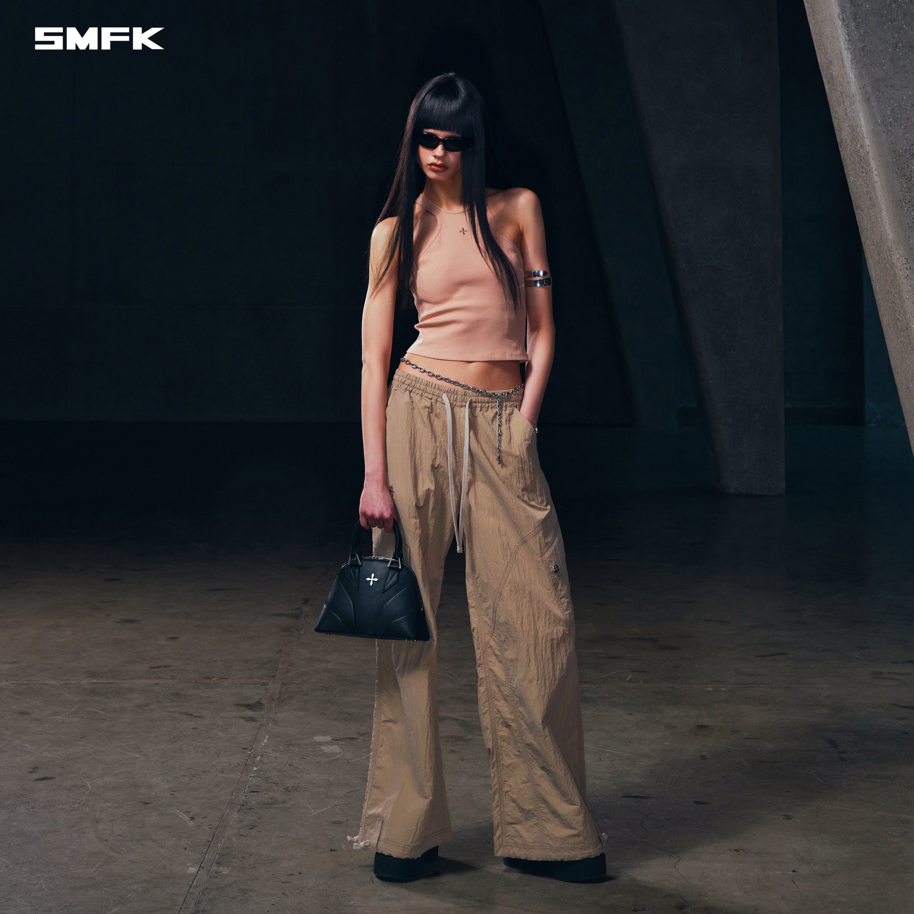 POISE X-NECK TANK / COTTON SAND