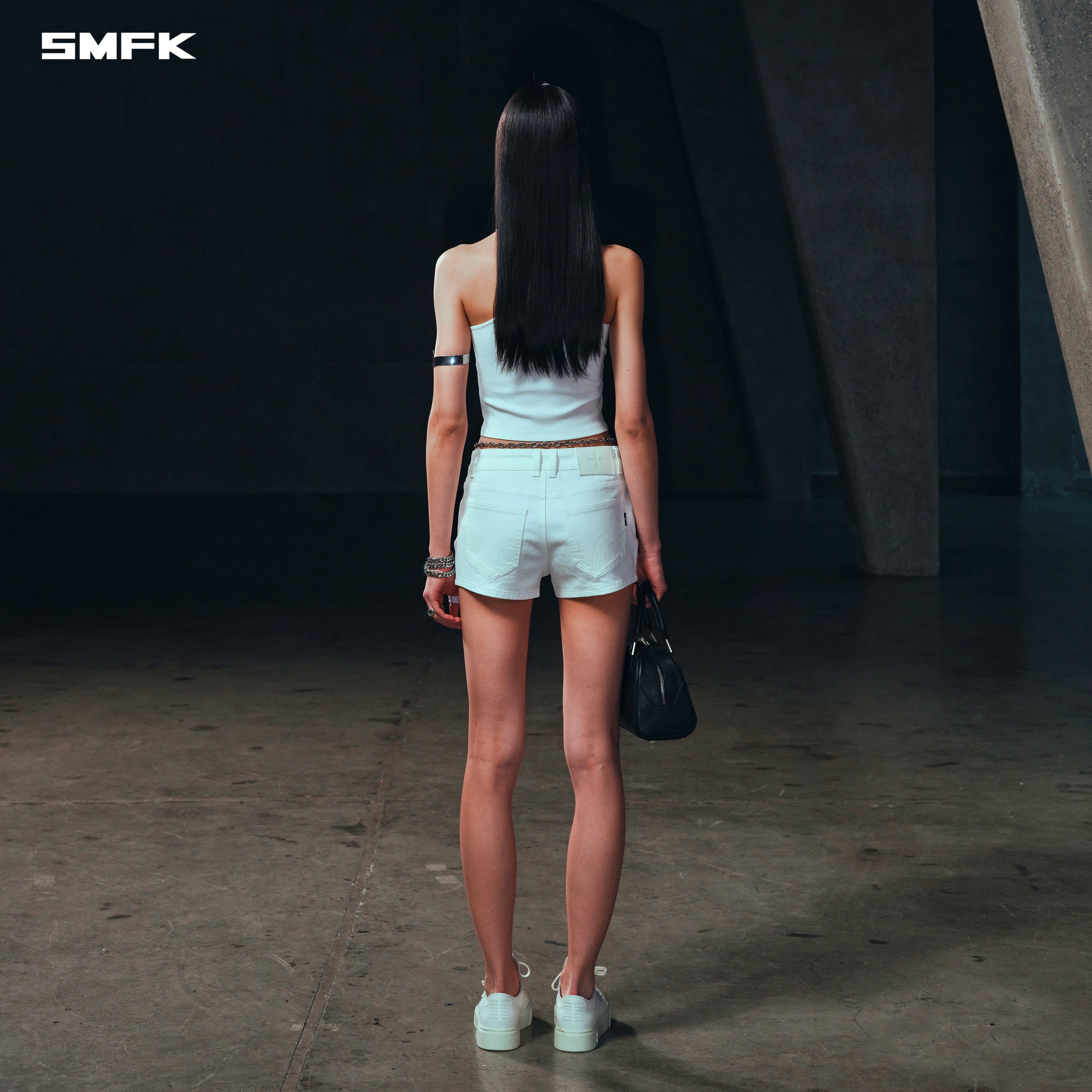 POISE X-NECK TANK / COTTON CLOUD WHITE