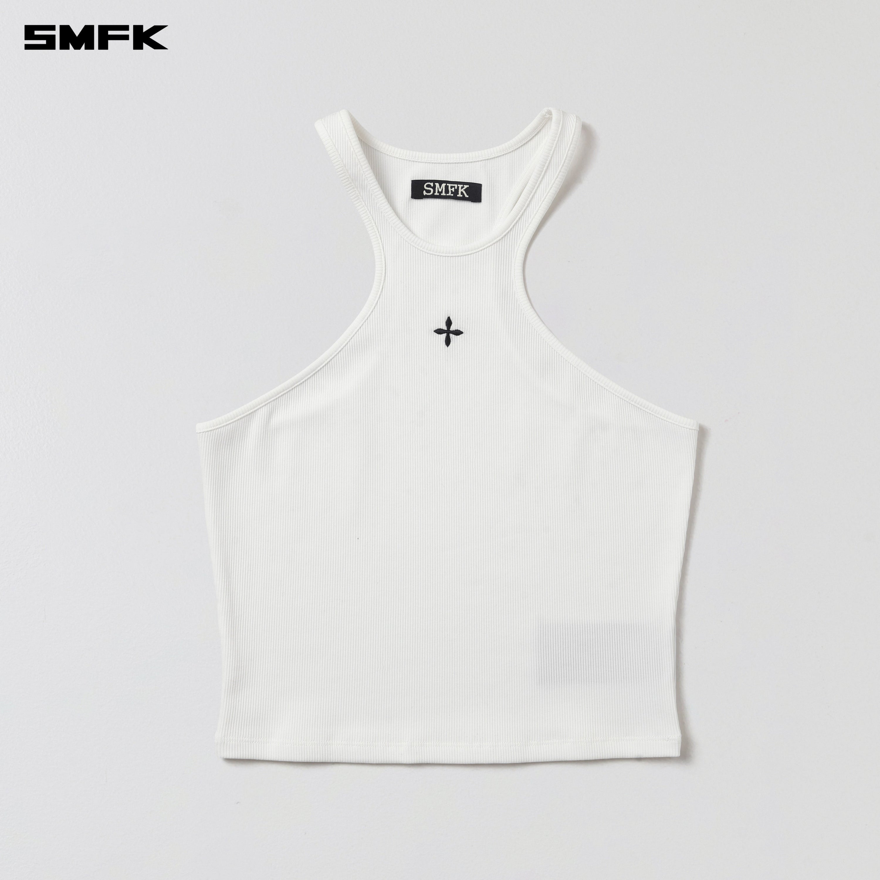 POISE X-NECK TANK / COTTON CLOUD WHITE
