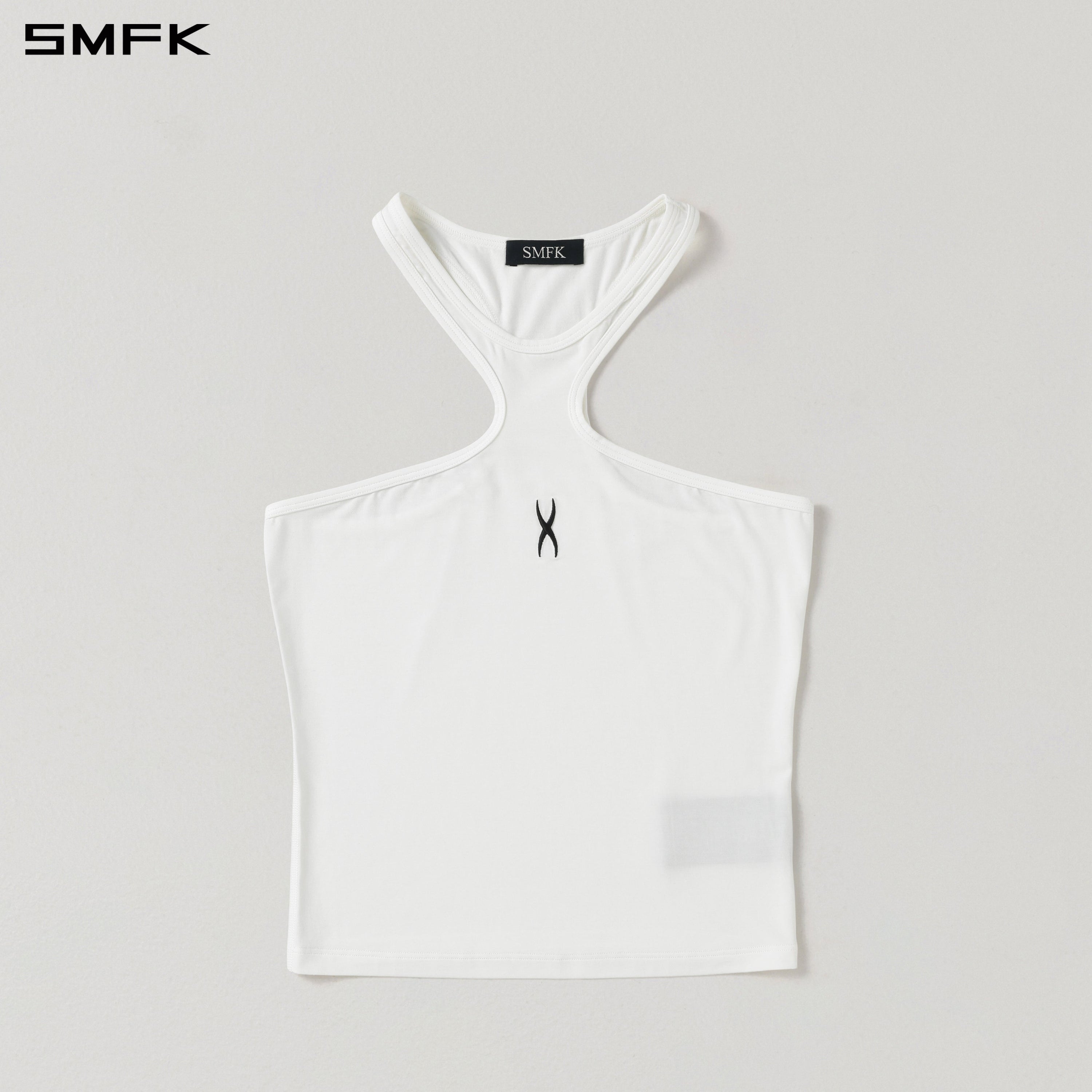 MIRAGE SIREN X-NECK LONG TANK/LENZING MODAL+SILK CLOUD WHITE
