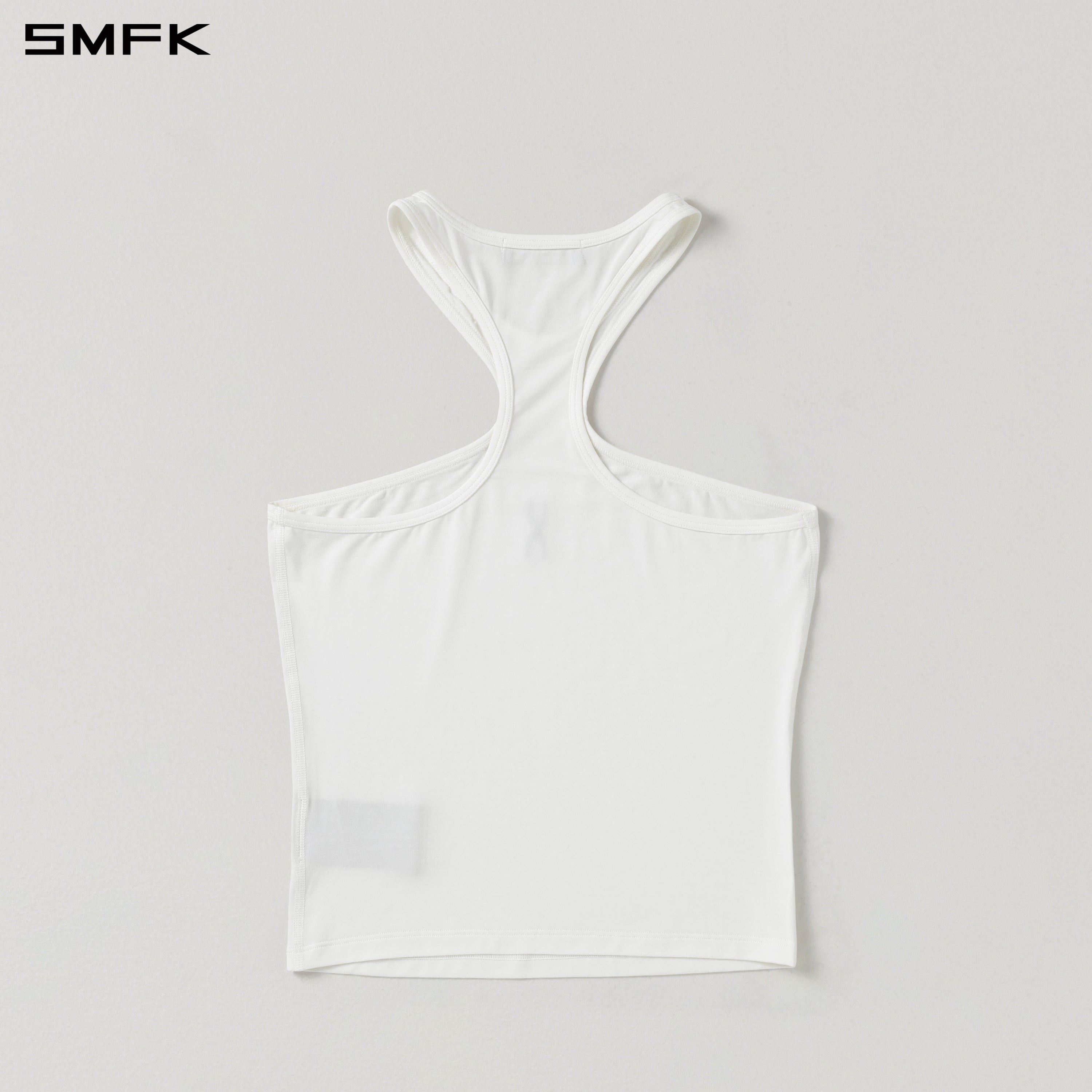 MIRAGE SIREN X-NECK LONG TANK/LENZING MODAL+SILK CLOUD WHITE