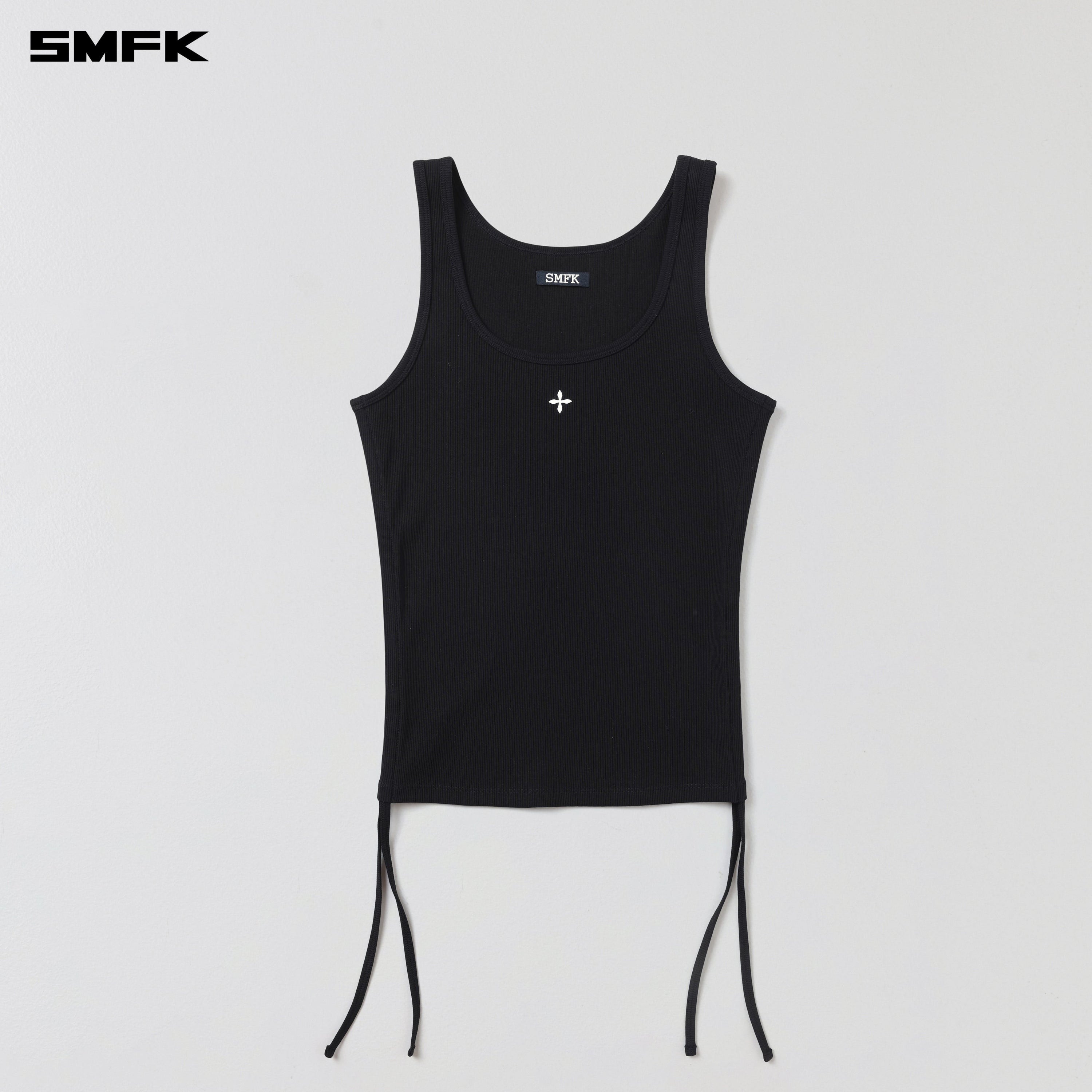 POISE ROPE LONG TANK / COTTON WILD BLACK