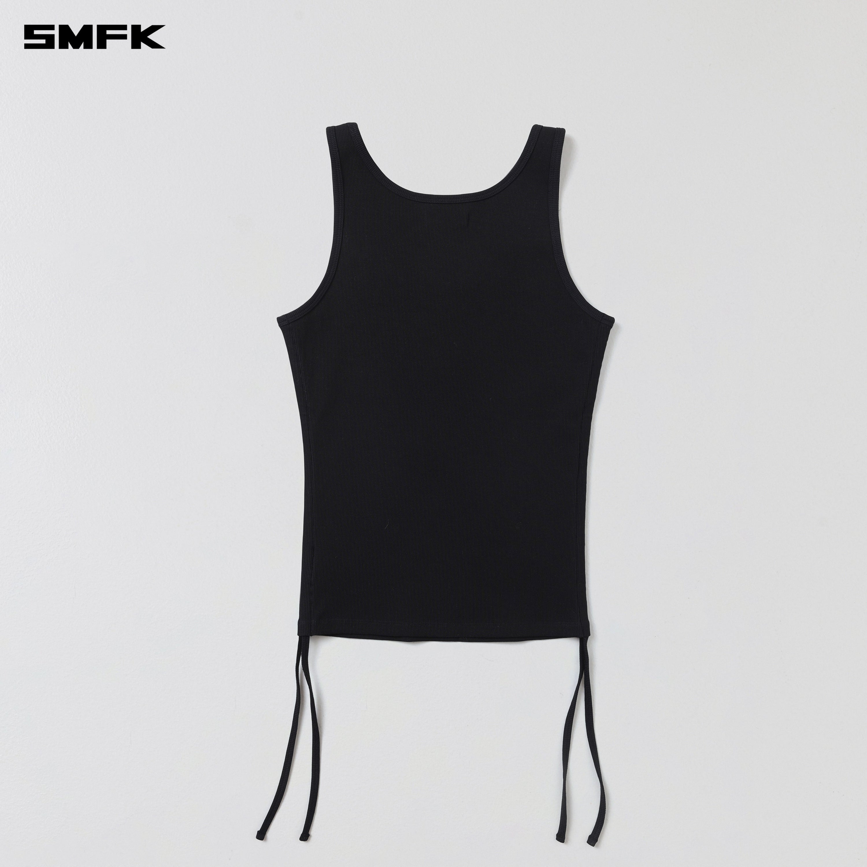 POISE ROPE LONG TANK / COTTON WILD BLACK