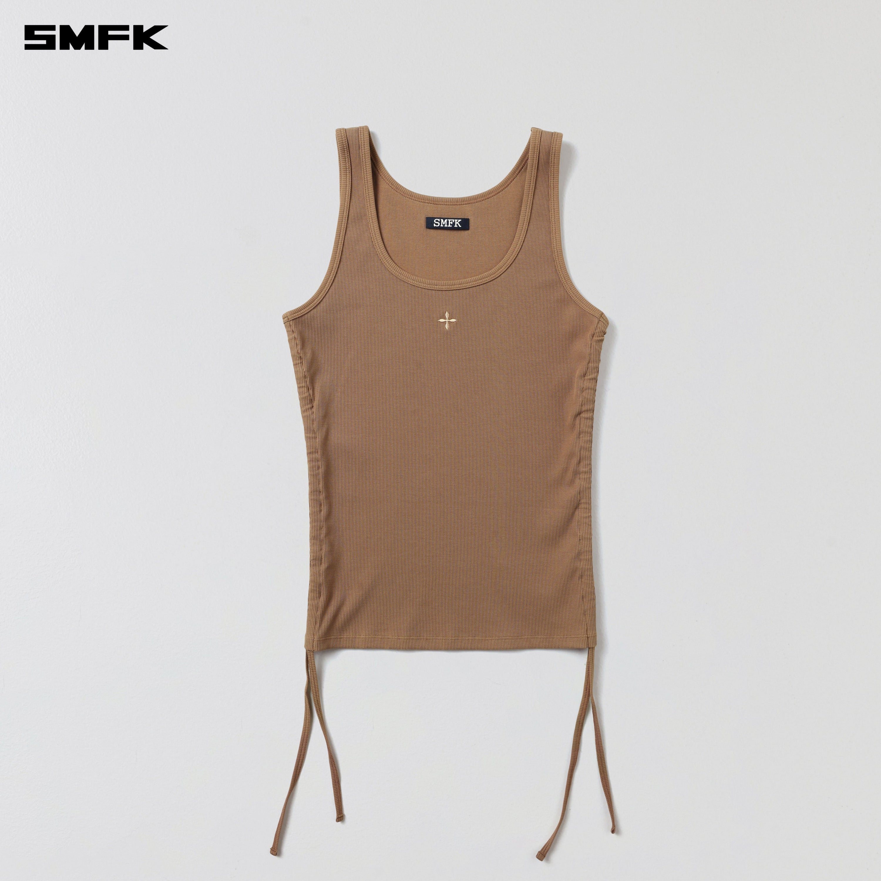 POISE ROPE LONG TANK / COTTON WILD BROWN