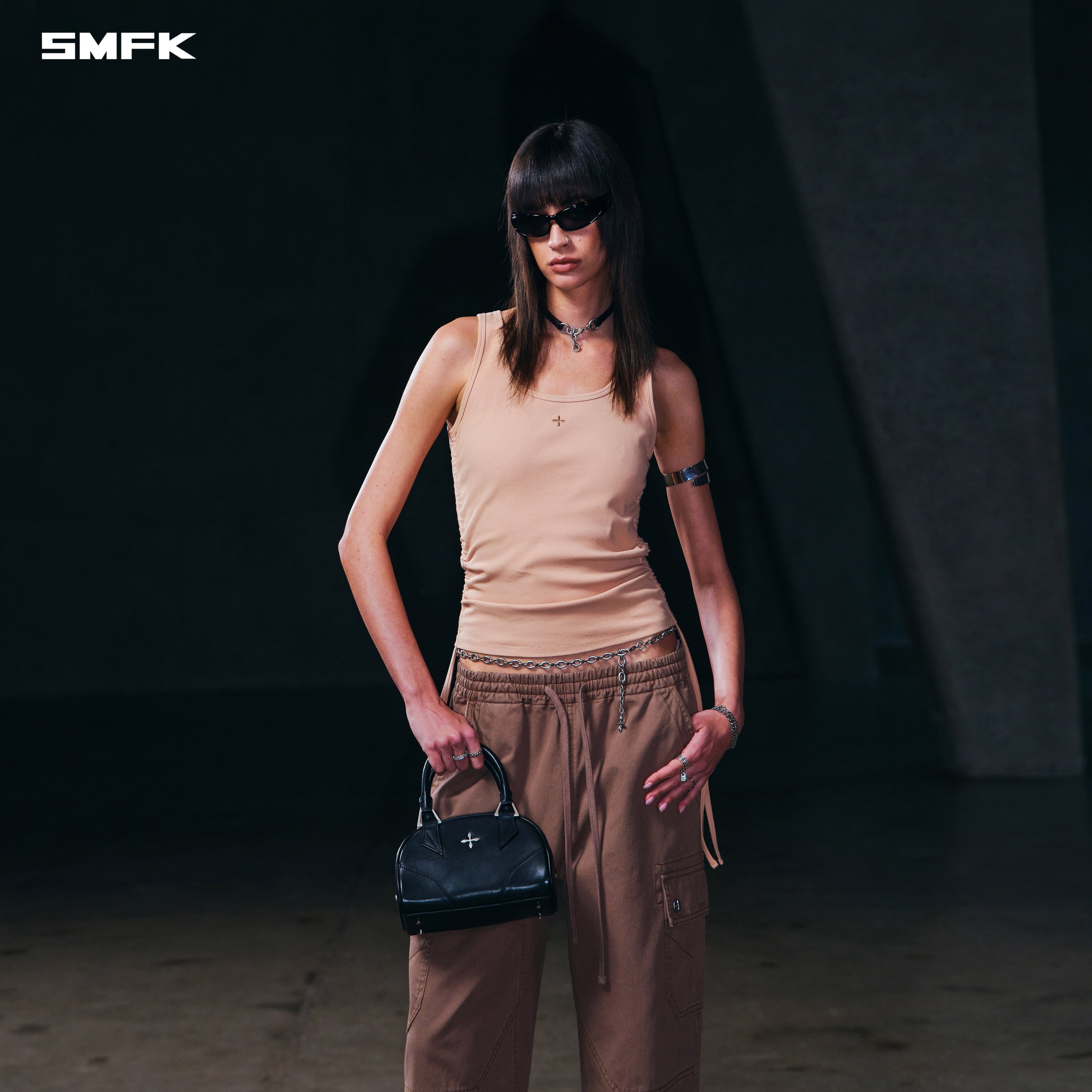 POISE ROPE LONG TANK / COTTON SAND
