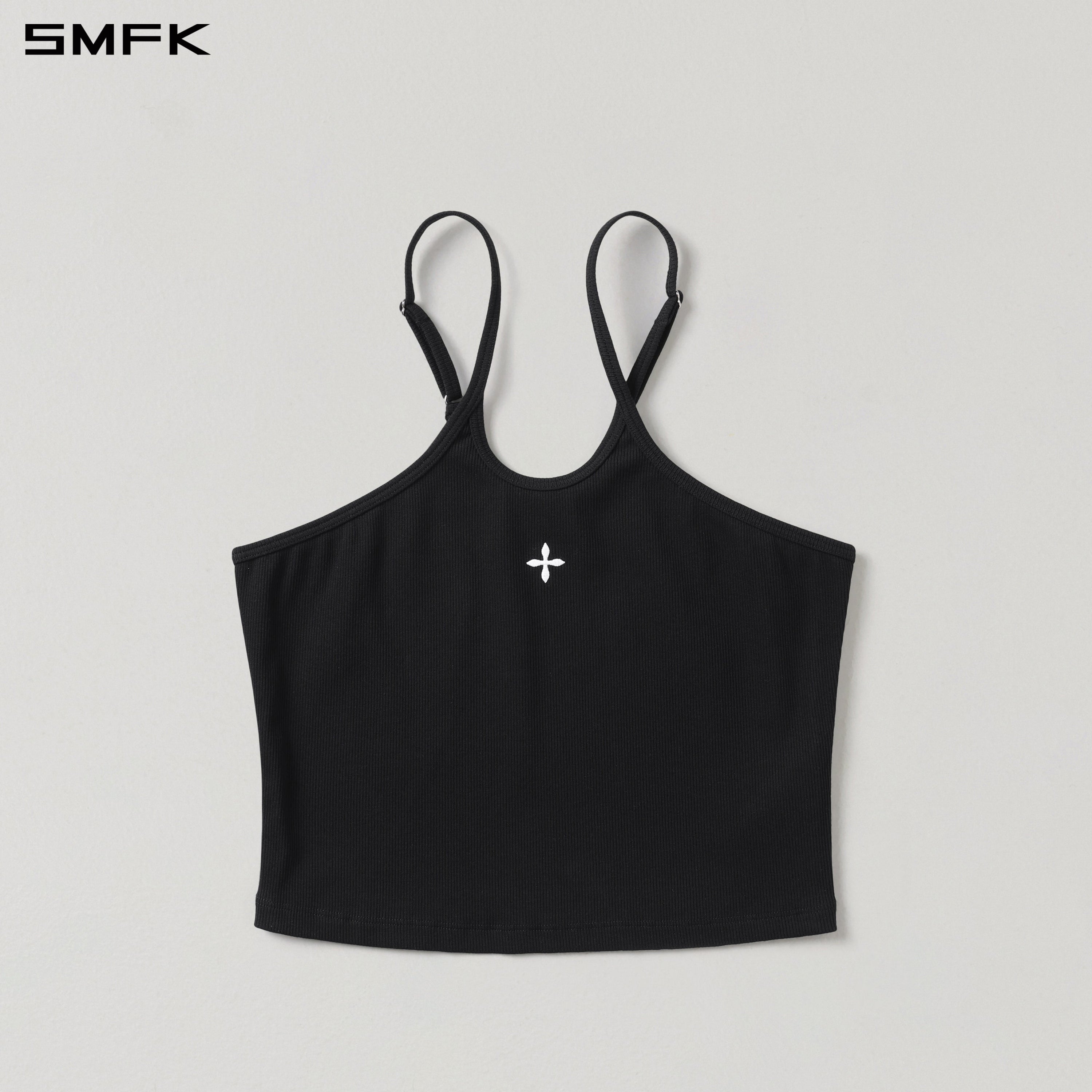 POISE ROUND-NECK CAMISOLE / COTTON WILD BLACK
