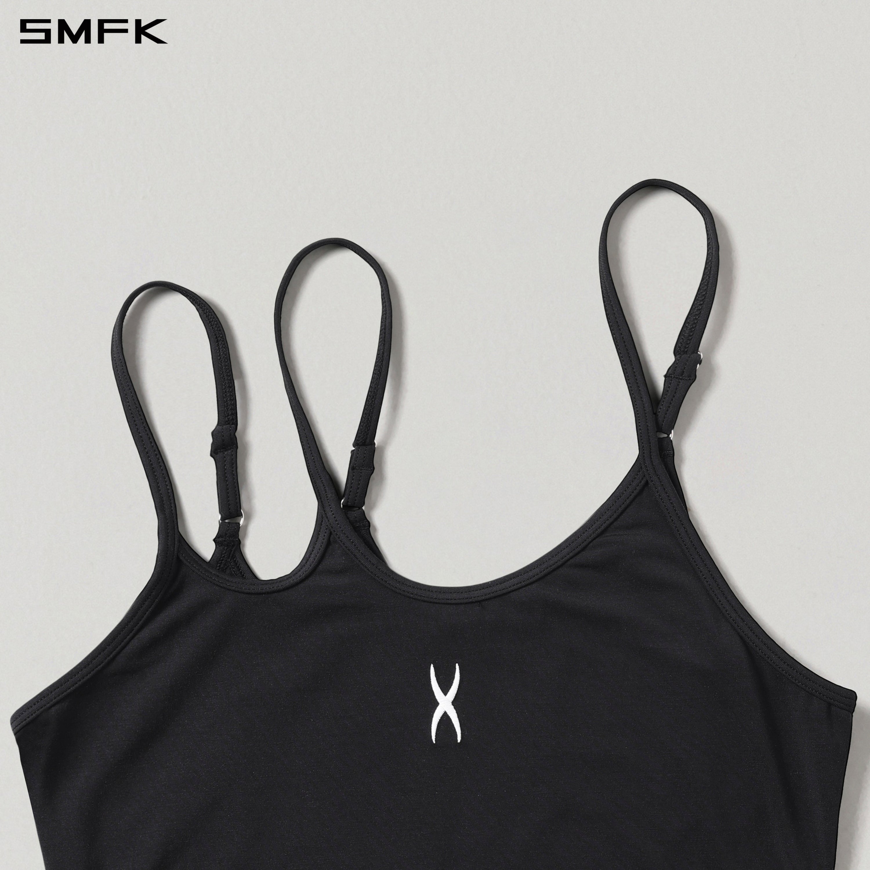 MIRAGE SIREN IMPERFECTION SPORTS SLIM CAMISOLE/LENZING MODAL+SILK WILD BLACK