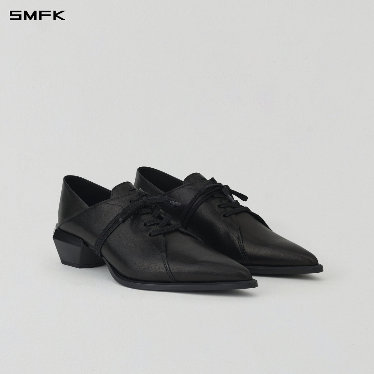 WIZARD DERBY SHOES/CALF/W WILD BLACK
